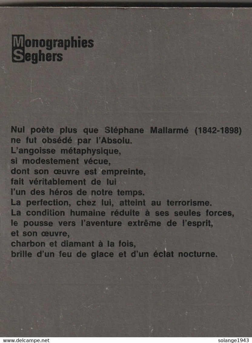 Poetes D Aujourd Hui MALLARME Images Et Textes édit : 1973  220 Gr  Bib 16 - French Authors