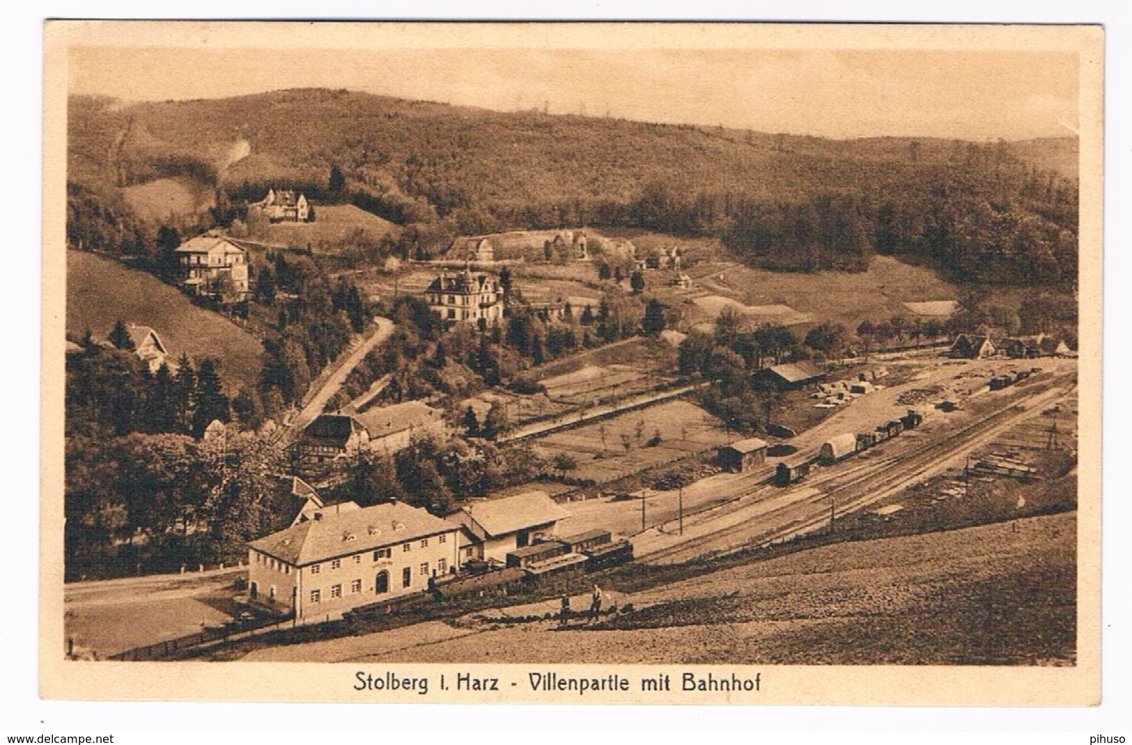 D-8013   STOLBERG : Villenpartie Mit Bahnhof - Stolberg (Harz)