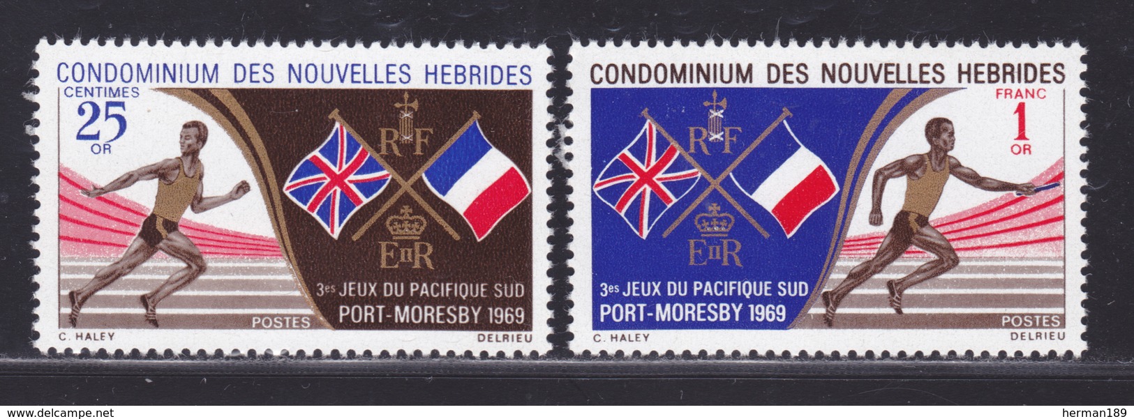 NOUVELLES-HEBRIDES N°  282 & 283 ** MNH Neufs Sans Charnière, TB (D4084) Jeux Sportifs Du Pacifique Sud - Neufs