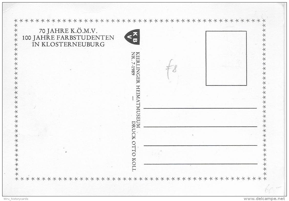 AK 0818  70 Jahre K.Ö.M.V. / 100 Jahre Farbstudenten In Klosterneuburg 1989 - Schulen