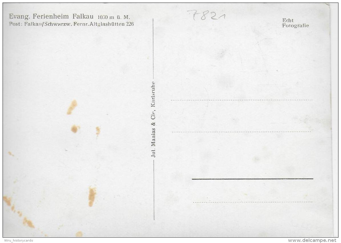 AK 0818  Evangelisches Ferienheim Falkau ( Altglashütten ) - Verlag Manias &amp; Cie Ca. Um 1950 - Feldberg