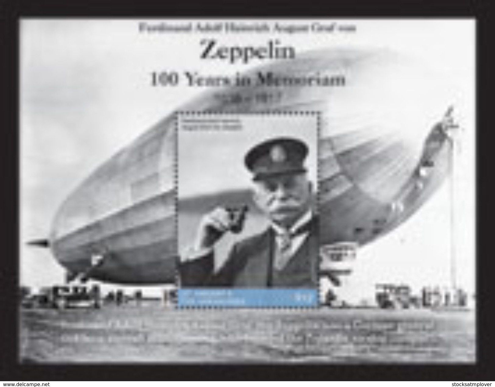 Saint Vincent  & The Grenadines 2017 Zeppelin 100 Years In Memoriam - Zeppelins