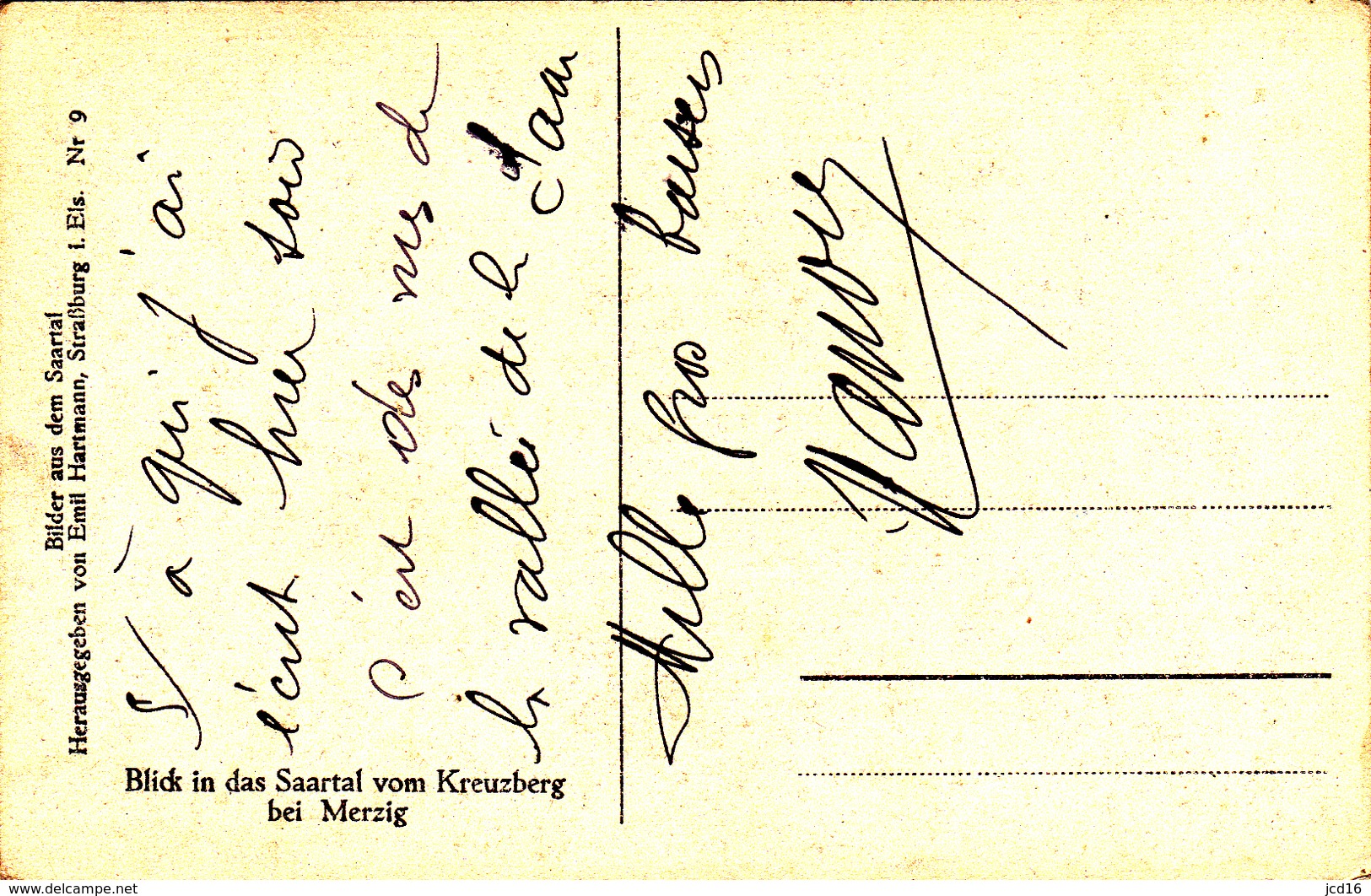 CPA Carte Postale ALLEMAGNE Bild Das Saartal Vom Kreuzberg Bei Merzig Hartmann N° 9 - Kreis Merzig-Wadern