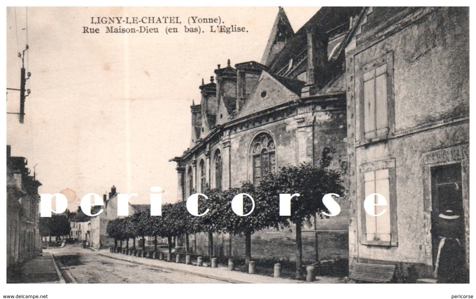 89  Ligny Le Chatel  Rue Maison Dieu L'église - Ligny Le Chatel