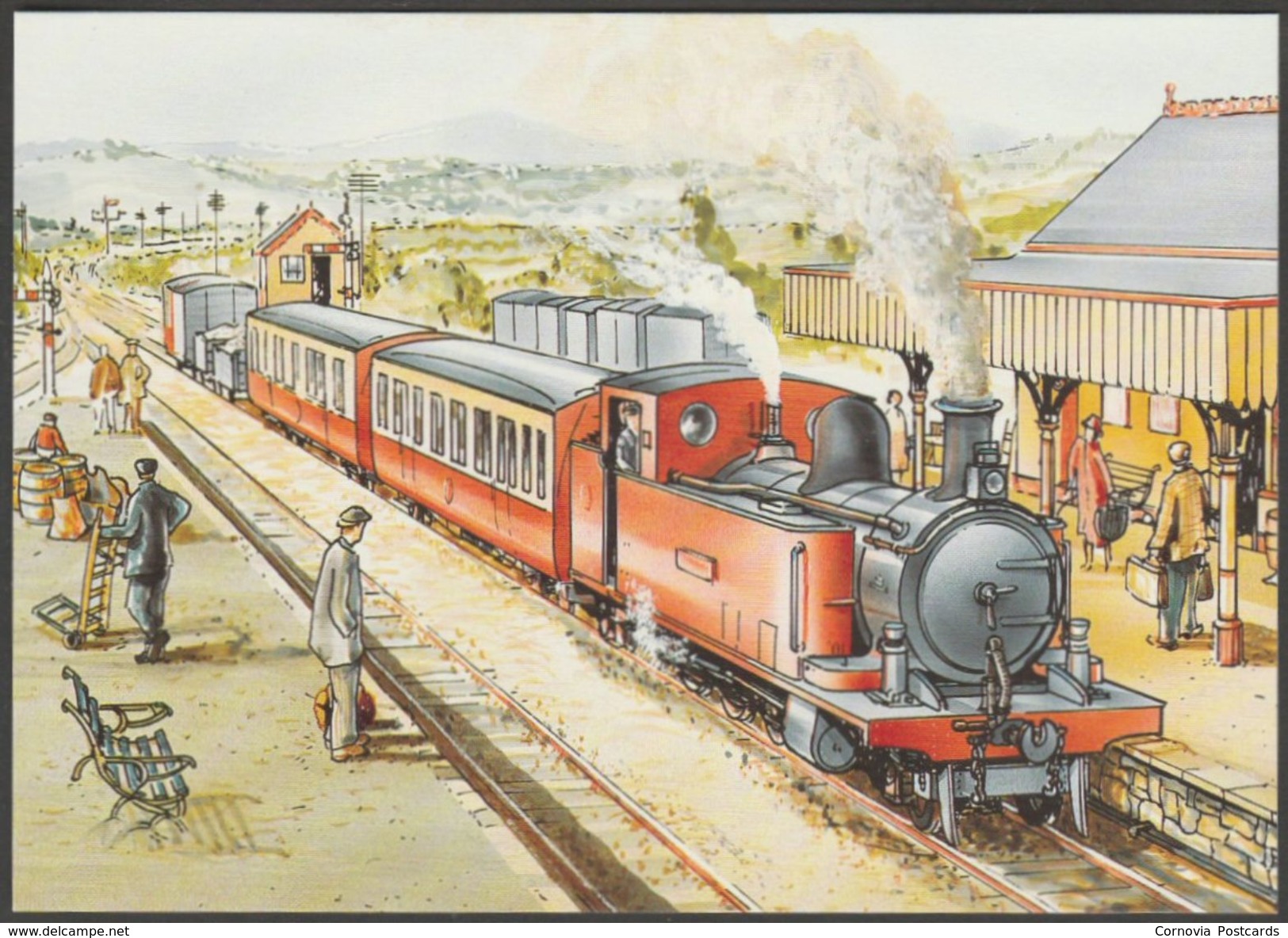 County Donegal Railway By Charles Rycraft, 32p Stamp, 1995 - An Post Postcard - Trains