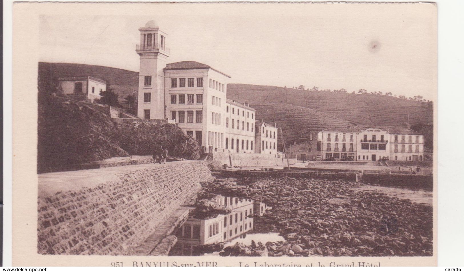 CPA  - 951. BANUYLS SUR MER - Le Laboratoire Et Le Grand Hôtel - Banyuls Sur Mer