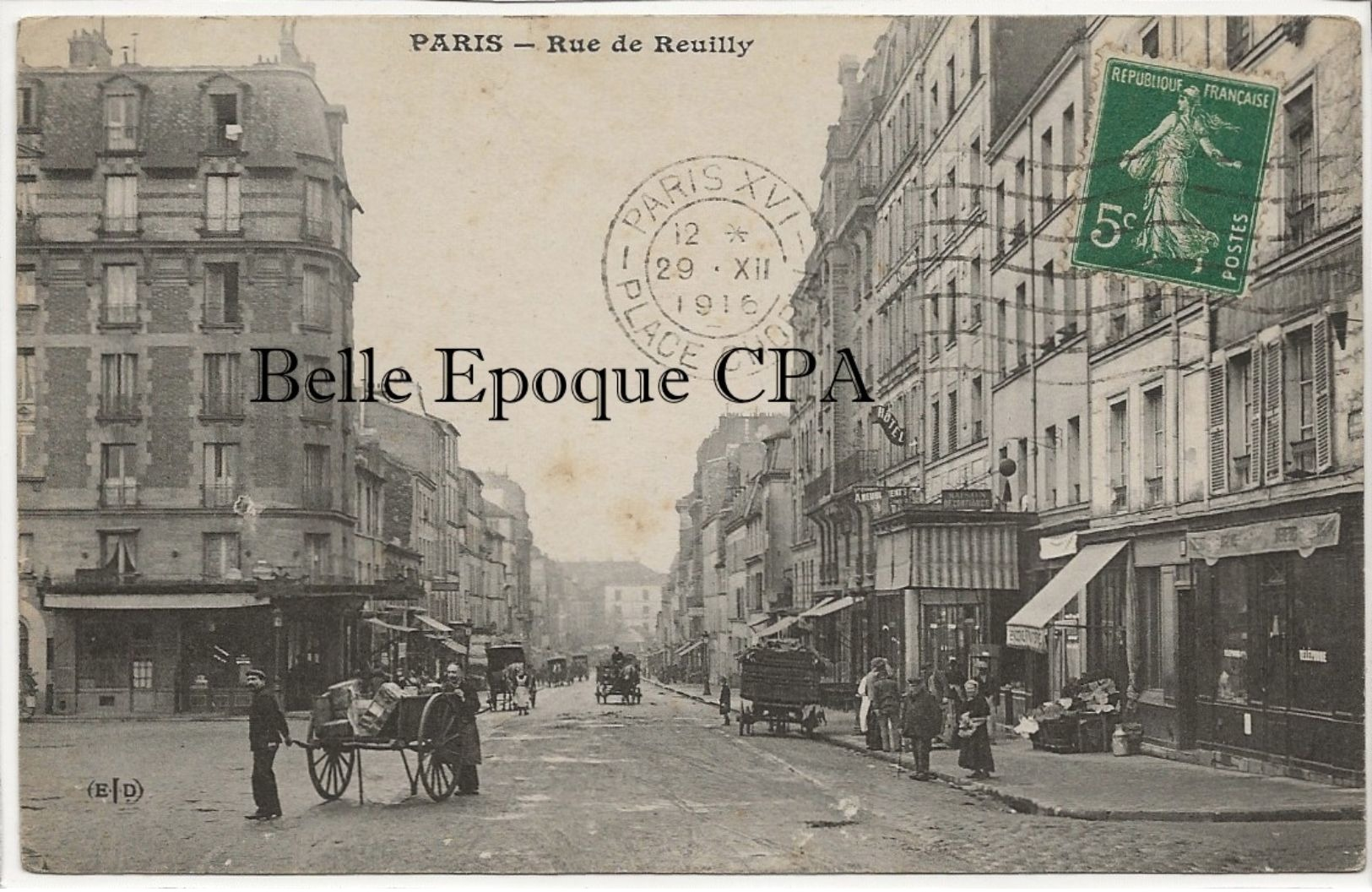 75 - PARIS 12 - Rue De Reuilly ++++ ELD / E. Le Deley ++++ Vers Orléans, 1916 ++++ RARE / ÉTAT - Arrondissement: 12