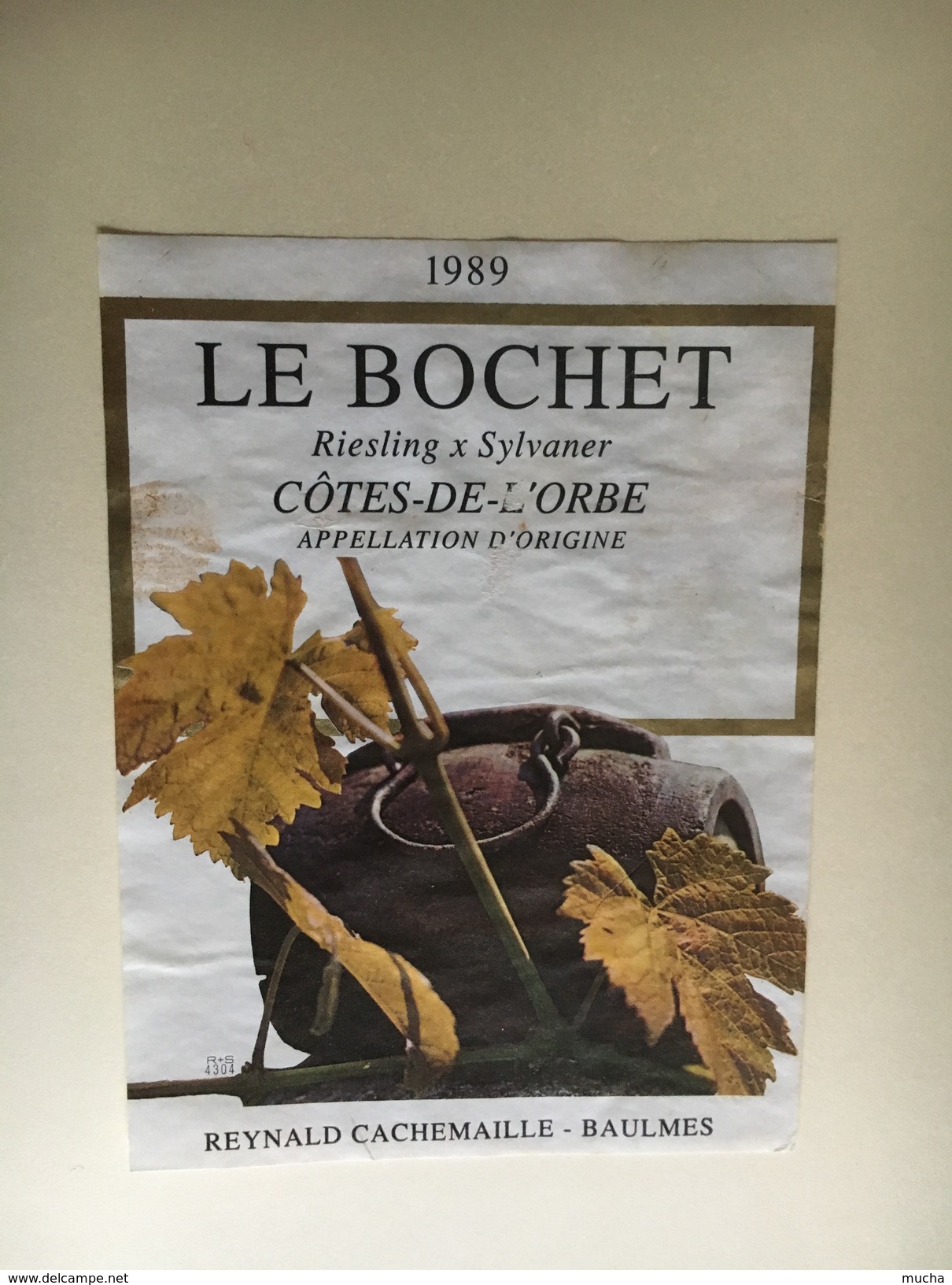 6348 - Le Bochet Riesling X Sylvaner 1989 Reynald Cachemaille Baulmes  Côtes De L'Orbe   Suisse - Autres & Non Classés