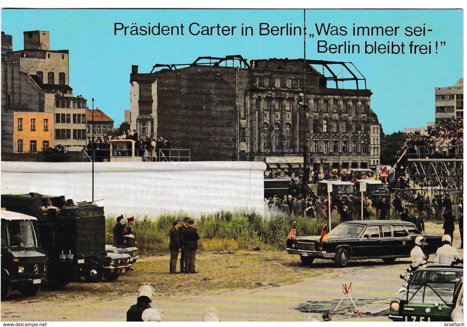 Präsident Jimmy Carter In Berlin Am Postdamer Platz - Mauer Mur - Berliner Mauer