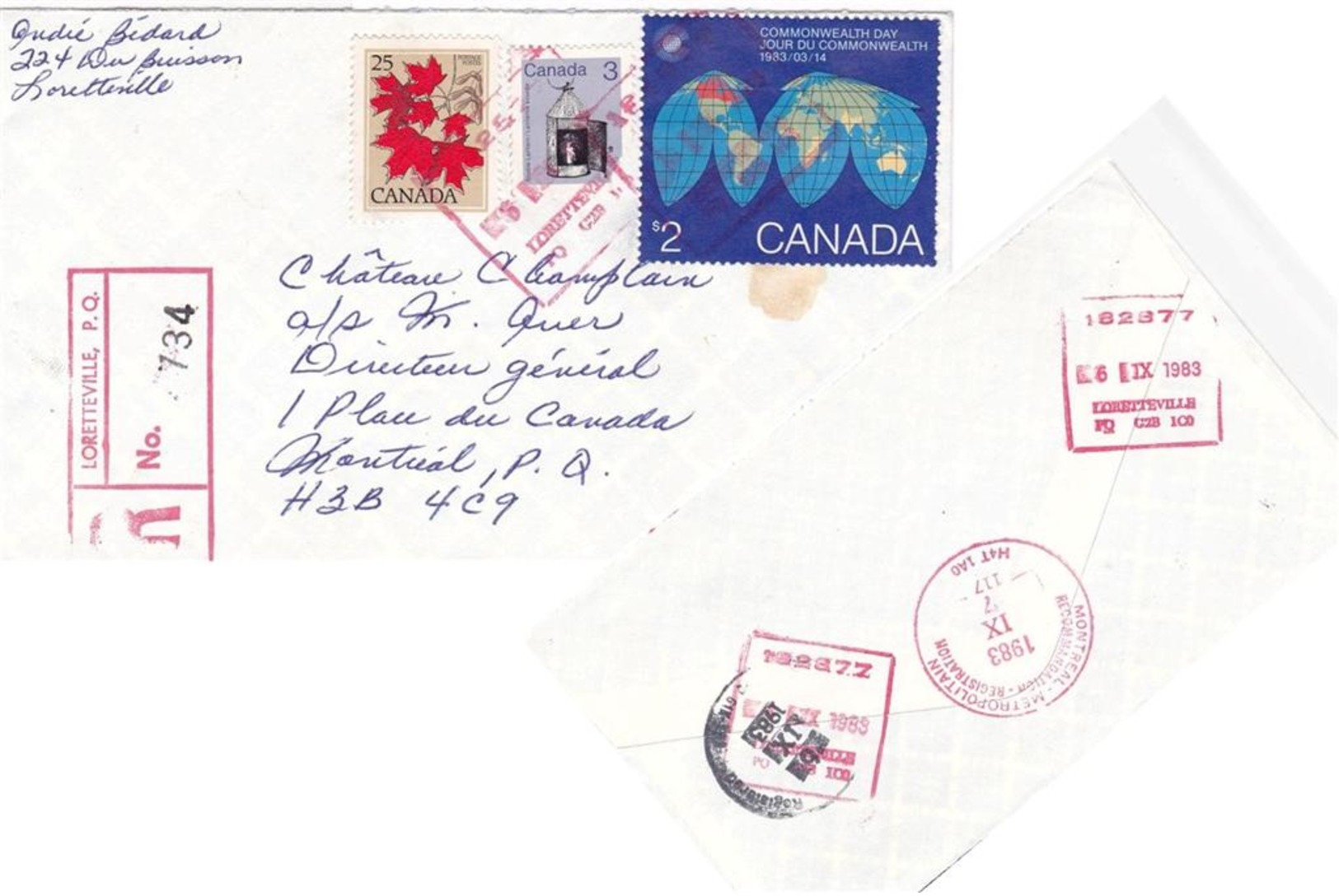 Loretteville, Quebec. Einschreiben Von 1983 - 1953-.... Elizabeth II
