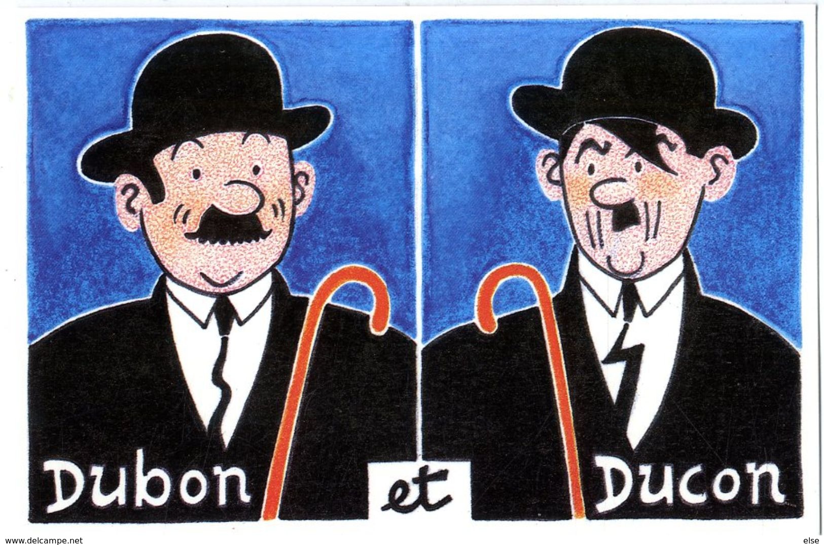 TINTIN  HERGE   DUBON ET DUCON   CLUB NEUDIN N° 156  -  TRES BELLE  ILLUSTRATION  ANDRE ROUSSEY - Stripverhalen