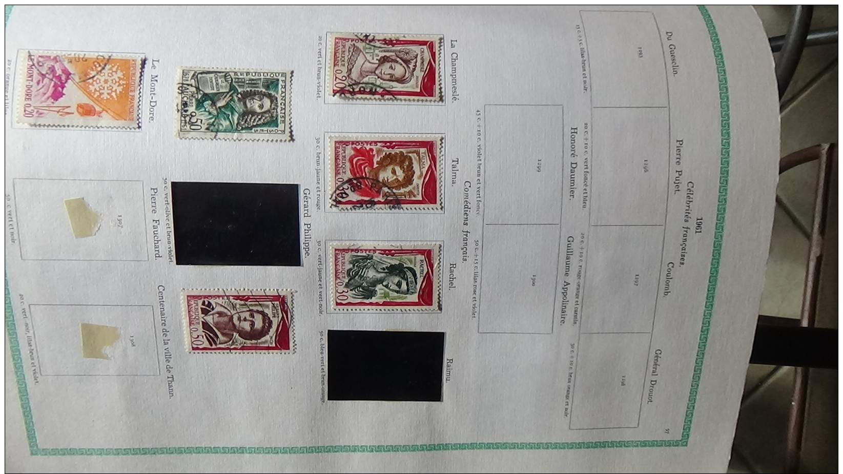 Album de 1ers  timbres oblitérés du France (qqs **)  dont bonnes valeurs Voir commentaires !!!