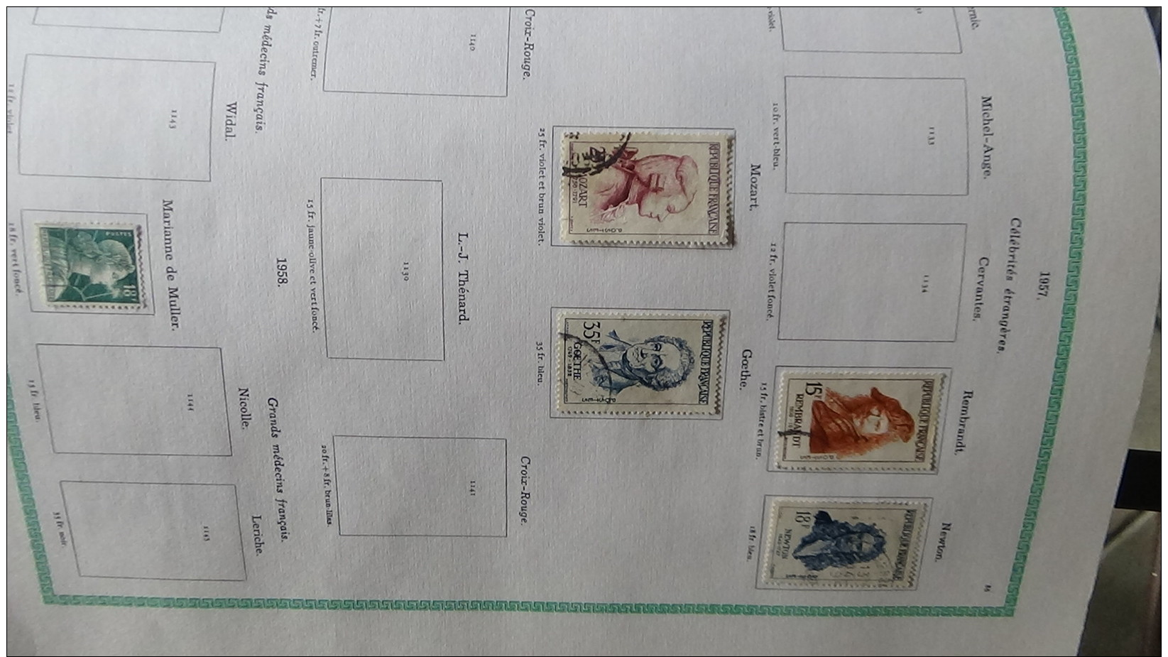 Album de 1ers  timbres oblitérés du France (qqs **)  dont bonnes valeurs Voir commentaires !!!