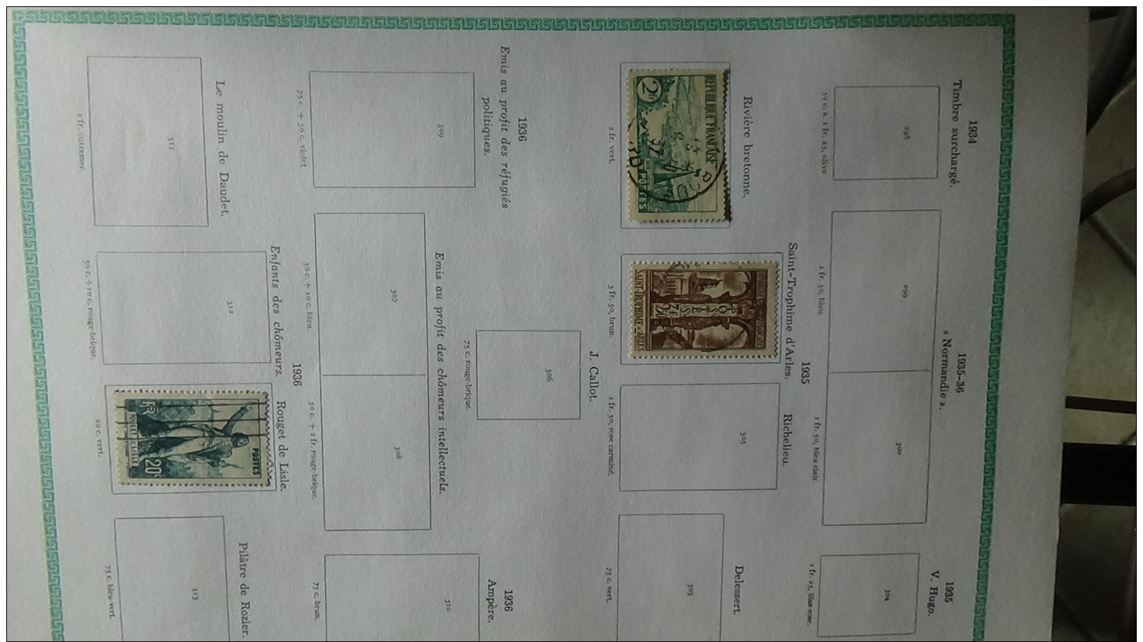 Album de 1ers  timbres oblitérés du France (qqs **)  dont bonnes valeurs Voir commentaires !!!