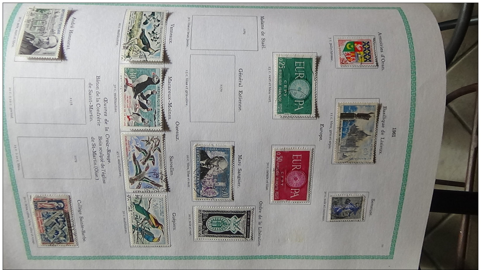 Album de 1ers  timbres oblitérés du France (qqs **)  dont bonnes valeurs Voir commentaires !!!