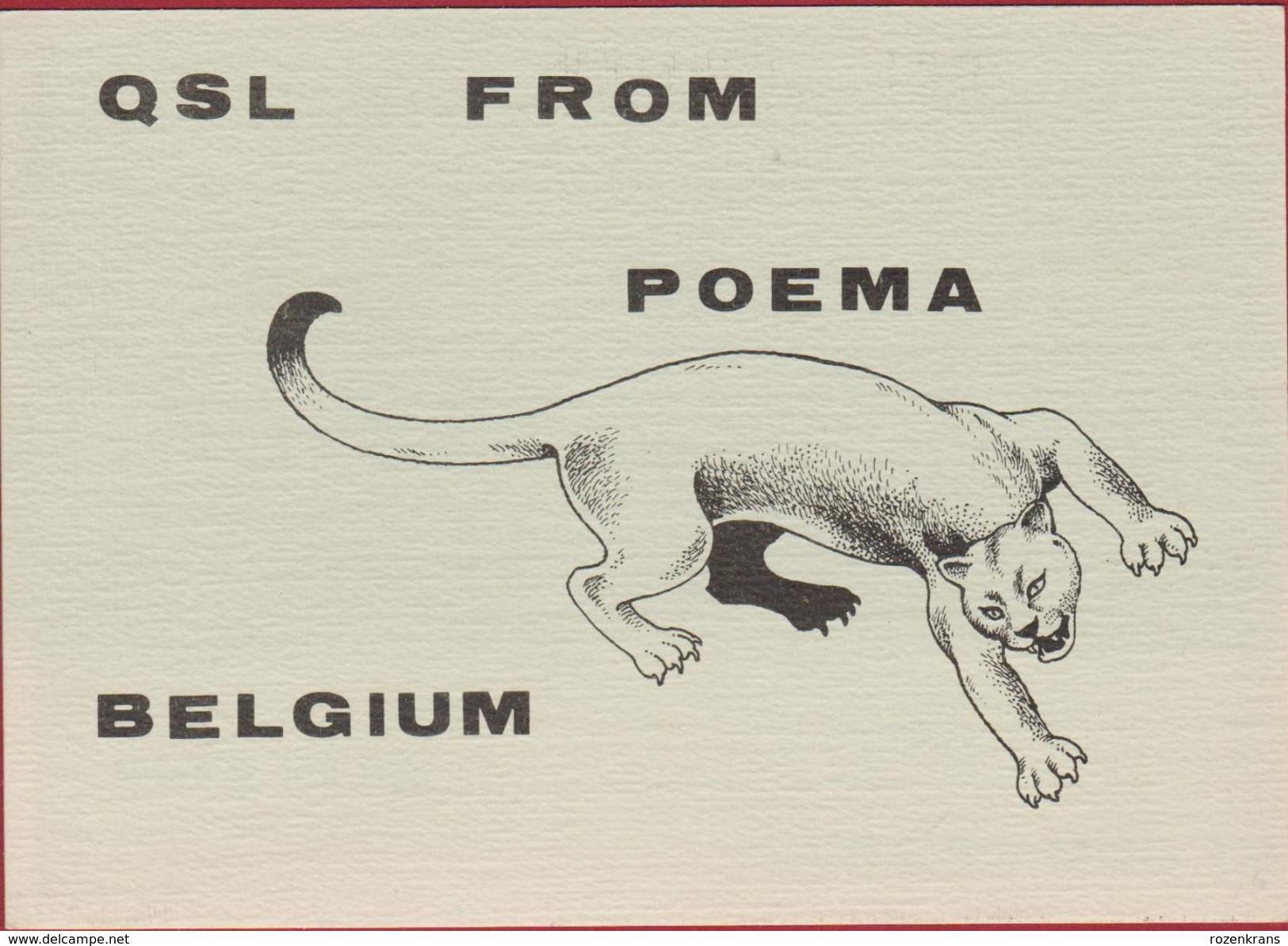 QSL Card Amateur Radio Station CB Belgium POEMA - Radio Amateur