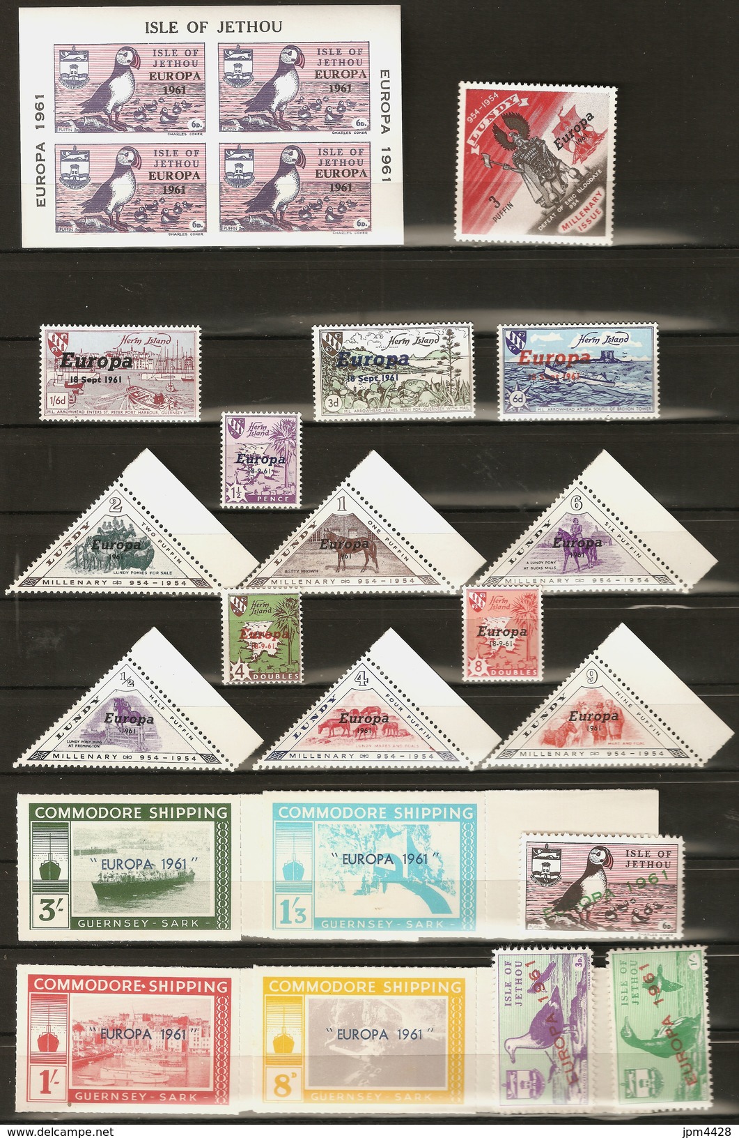 EUROPA 1961 Lot De 24 Timbres Neufs ** Vignettes Iles Et  Dépendances Anglaises - Mezclas (max 999 Sellos)