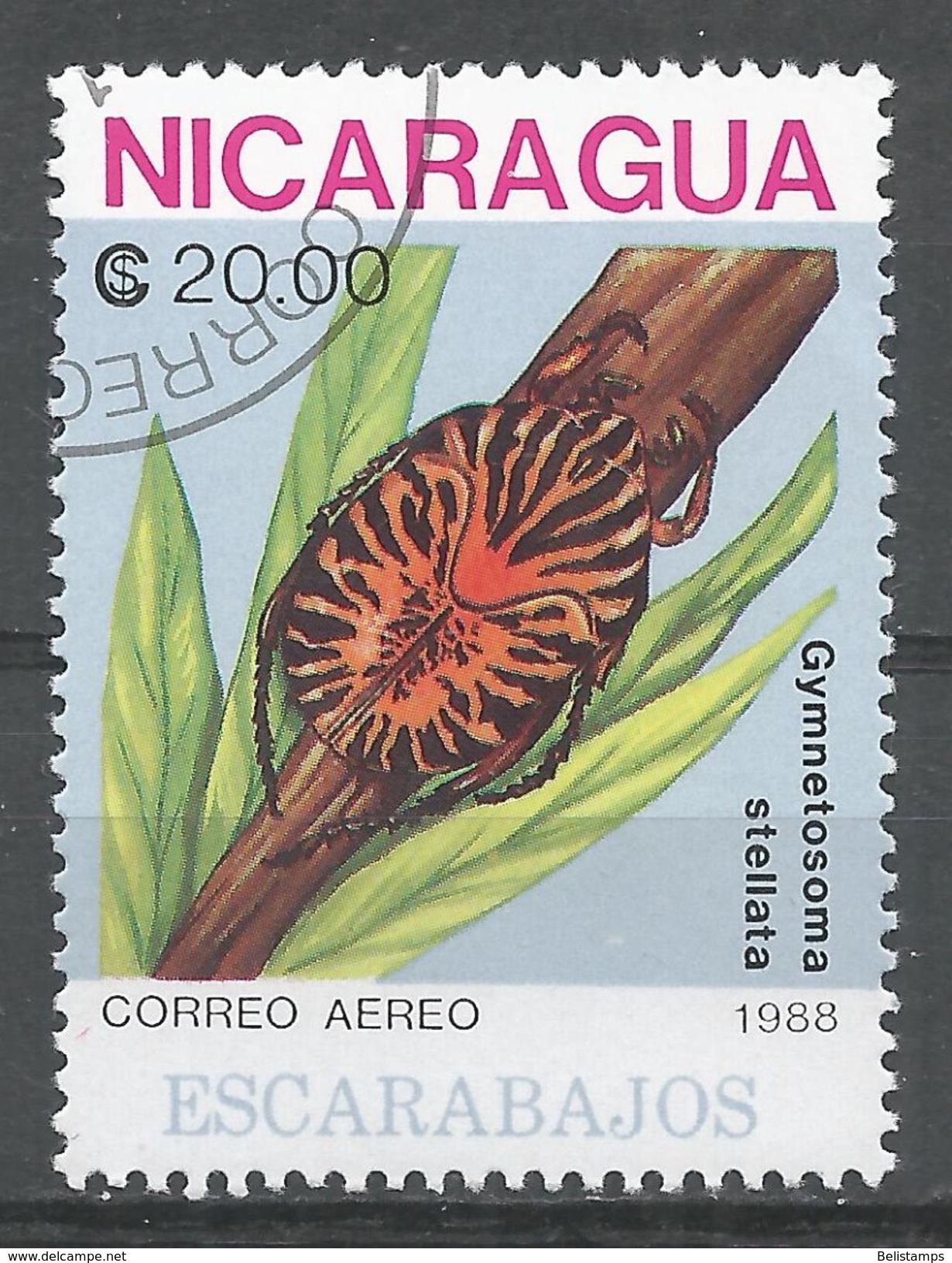 Nicaragua 1988. Scott #1729 (U) Insect, Gymnetosoma Stellata - Nicaragua