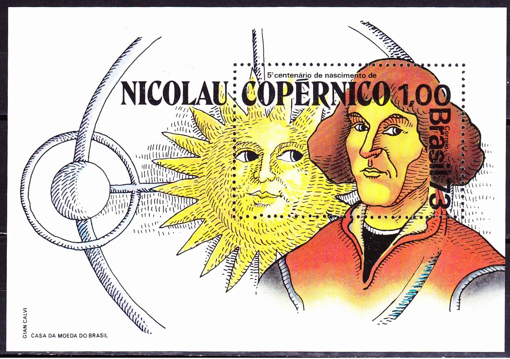 Brasilien 1973, Copernico, Blockausgabe - Ungebraucht