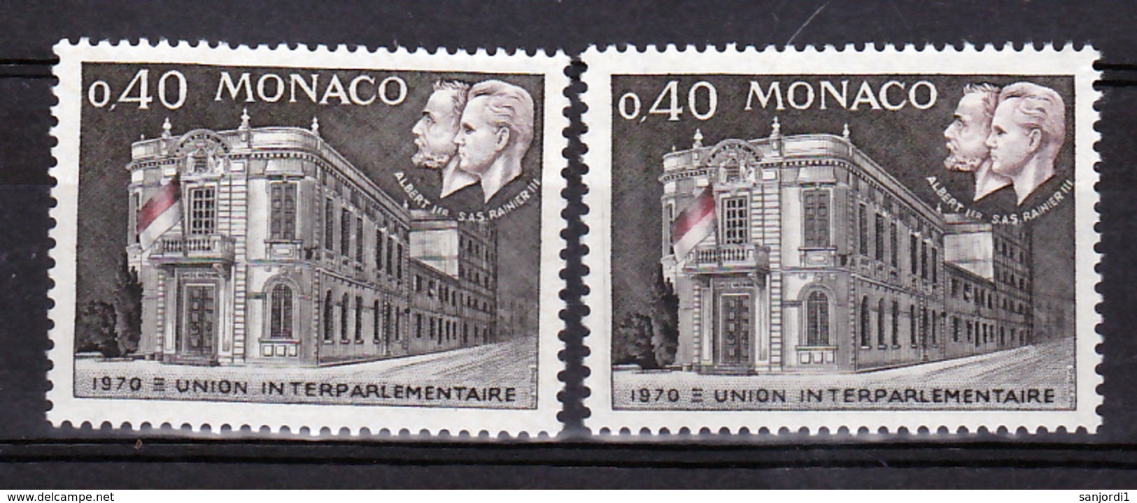 Monaco  828 Variété Visages Bruns Clair Neuf **et Brun Noir  Neuf * TB  MNH Sin Charnela - Variétés