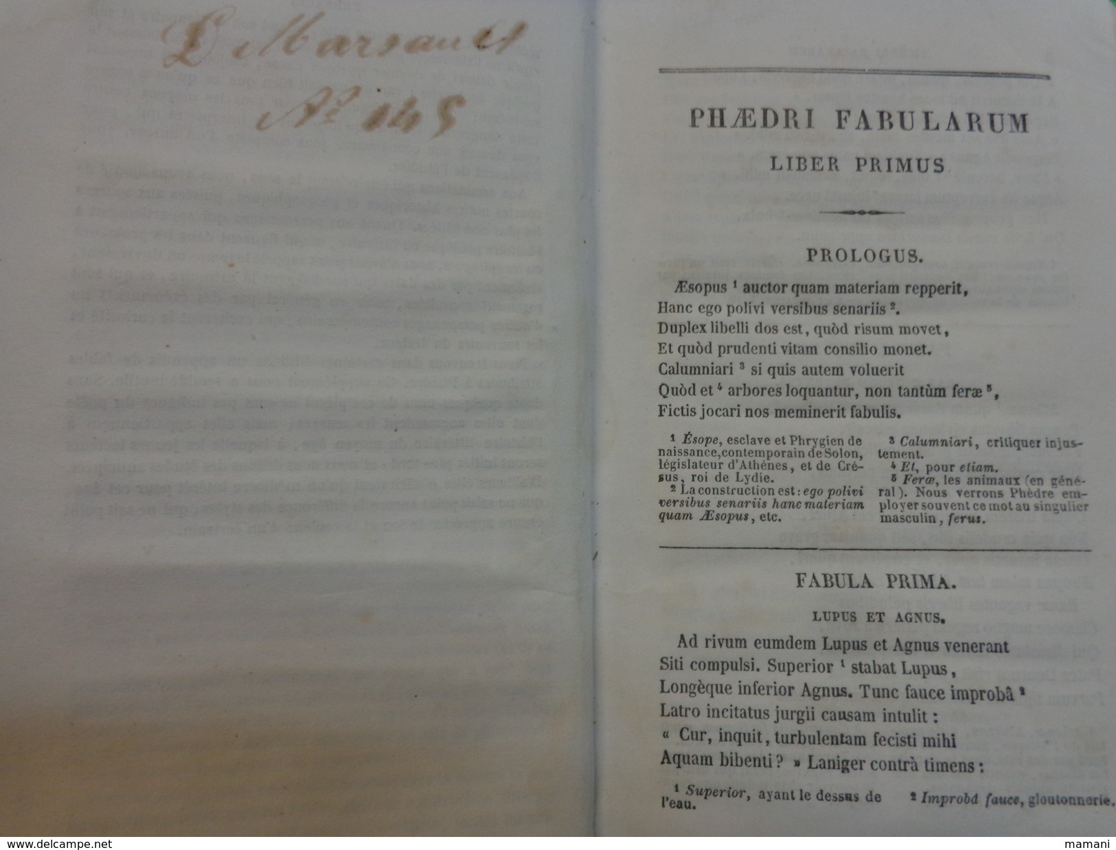 Phaedri Augusti Liberti Par Verien -41 Fables Imitees De Phedre Par La Fontaine (la Moitie Du Livre Est En Francais - 1901-1940