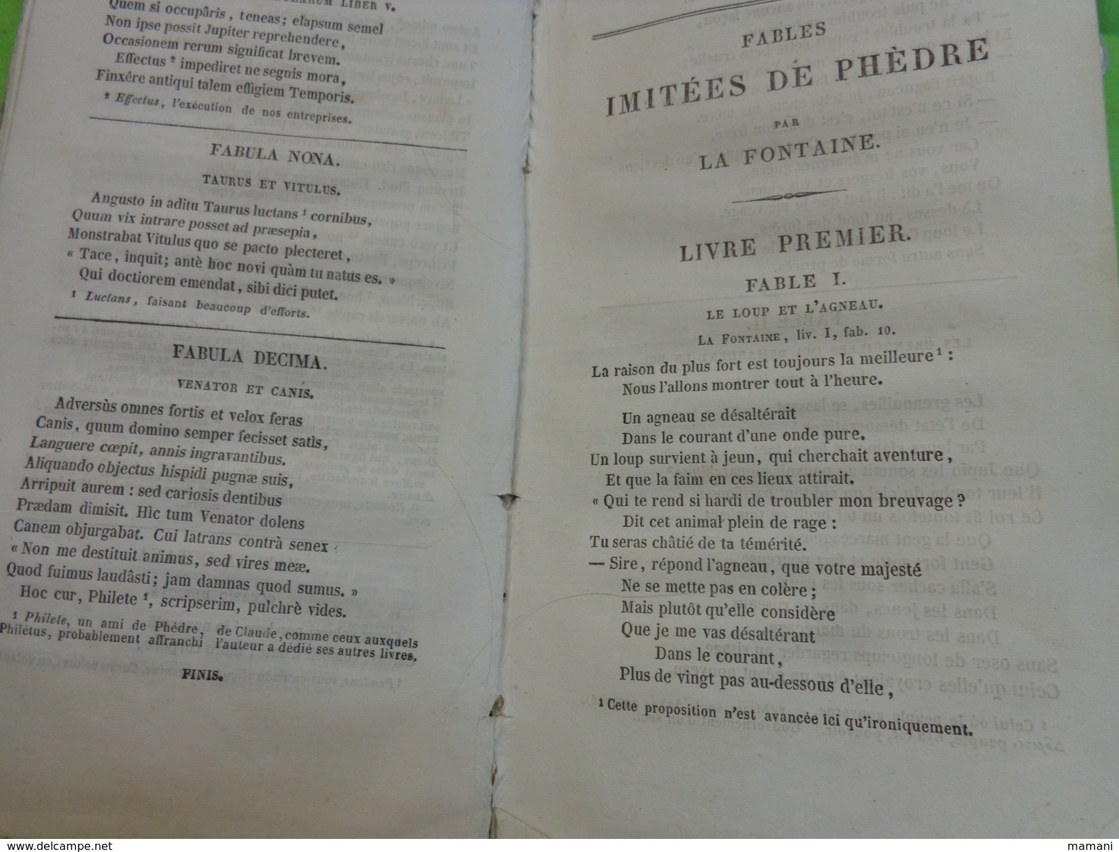 Phaedri Augusti Liberti Par Verien -41 Fables Imitees De Phedre Par La Fontaine (la Moitie Du Livre Est En Francais - 1901-1940
