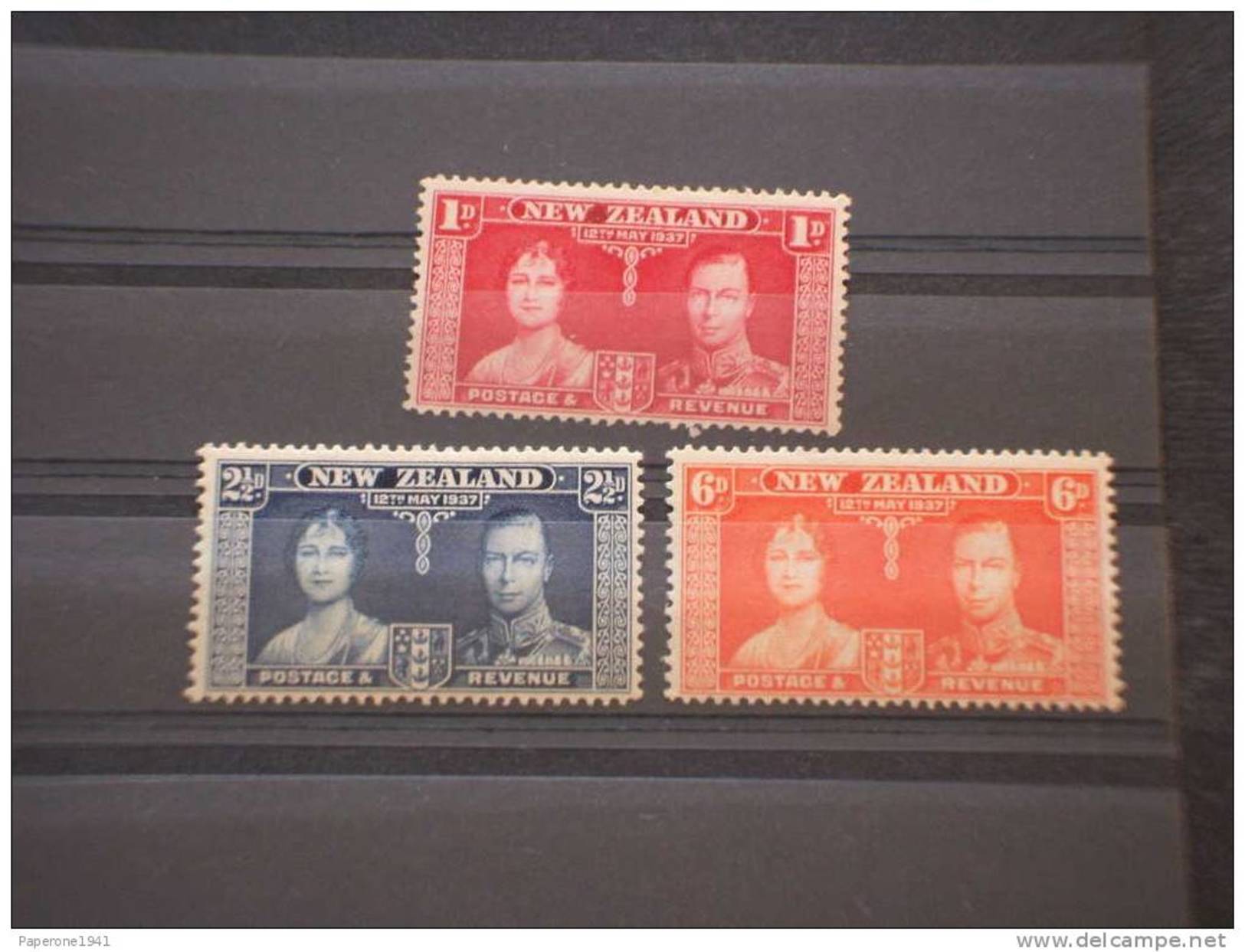 NEW ZEALAND - 1937 INCORONAZIONE 3v.-NUOVI(++)-TEMATICHE - Ungebraucht