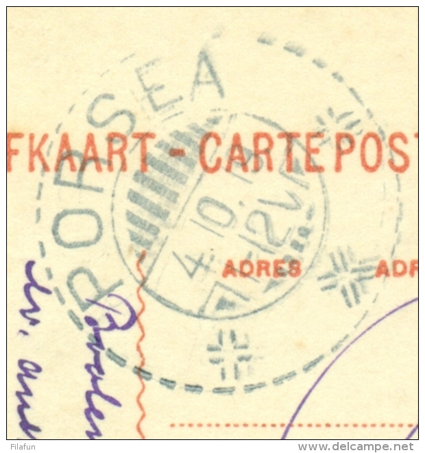 Nederlands Indië - 1919 - KBu PORSEA Op 5 Cent Briefkaart Van Landsdrukkerij - Nederlands-Indië