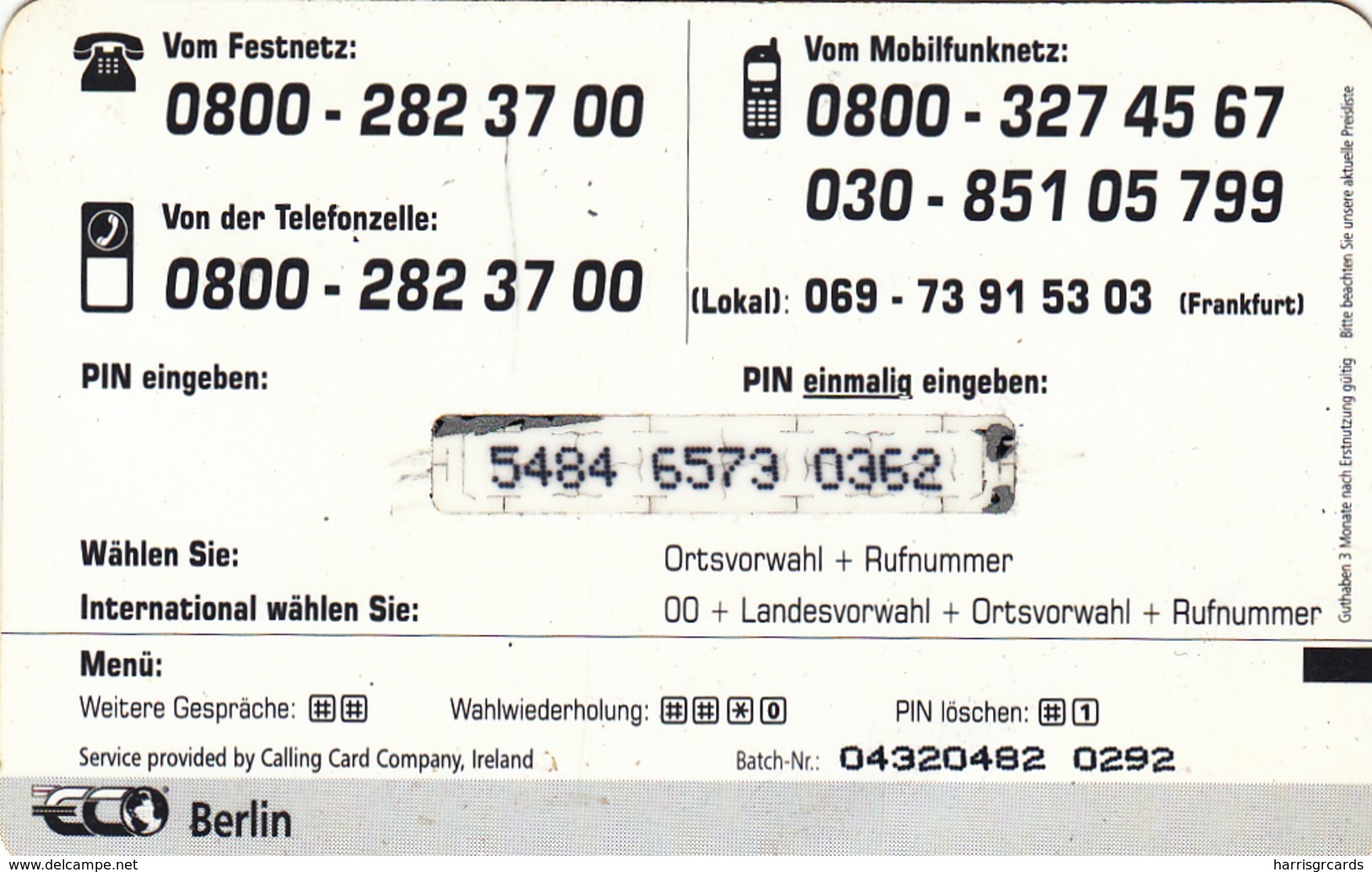 GERMANY PHONECARDS - ECO - Nonstop (Boeing 747) ,6€, Used - Avions