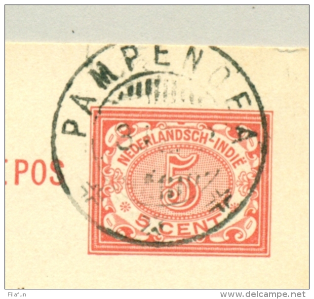 Nederlands Indië - 1912 - KB PAMPENOEA Op Briefkaart Naar Den Haag / Nederland - Nederlands-Indië