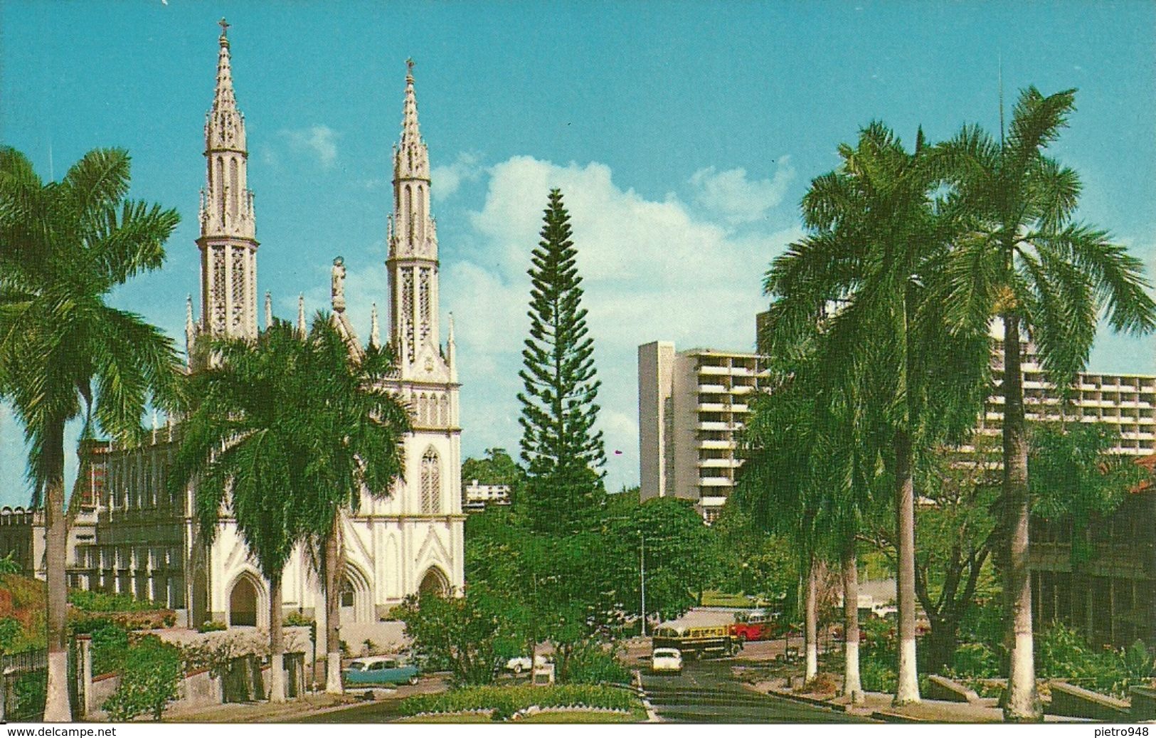 Republica De Panama, Panama, Federico Boyd Avenue, Bella Vista, And Via Espana With The Church Of The Carmelite Fathers - Panama