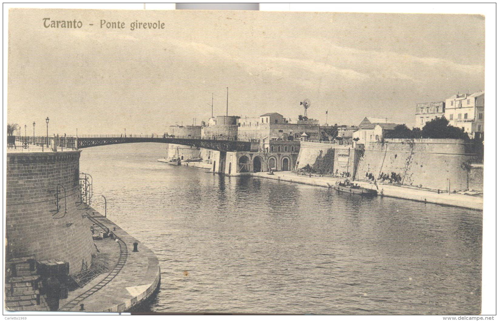 TARANTO- PONTE GIREVOLE - VIAGGIATA FP- 1914 - Taranto