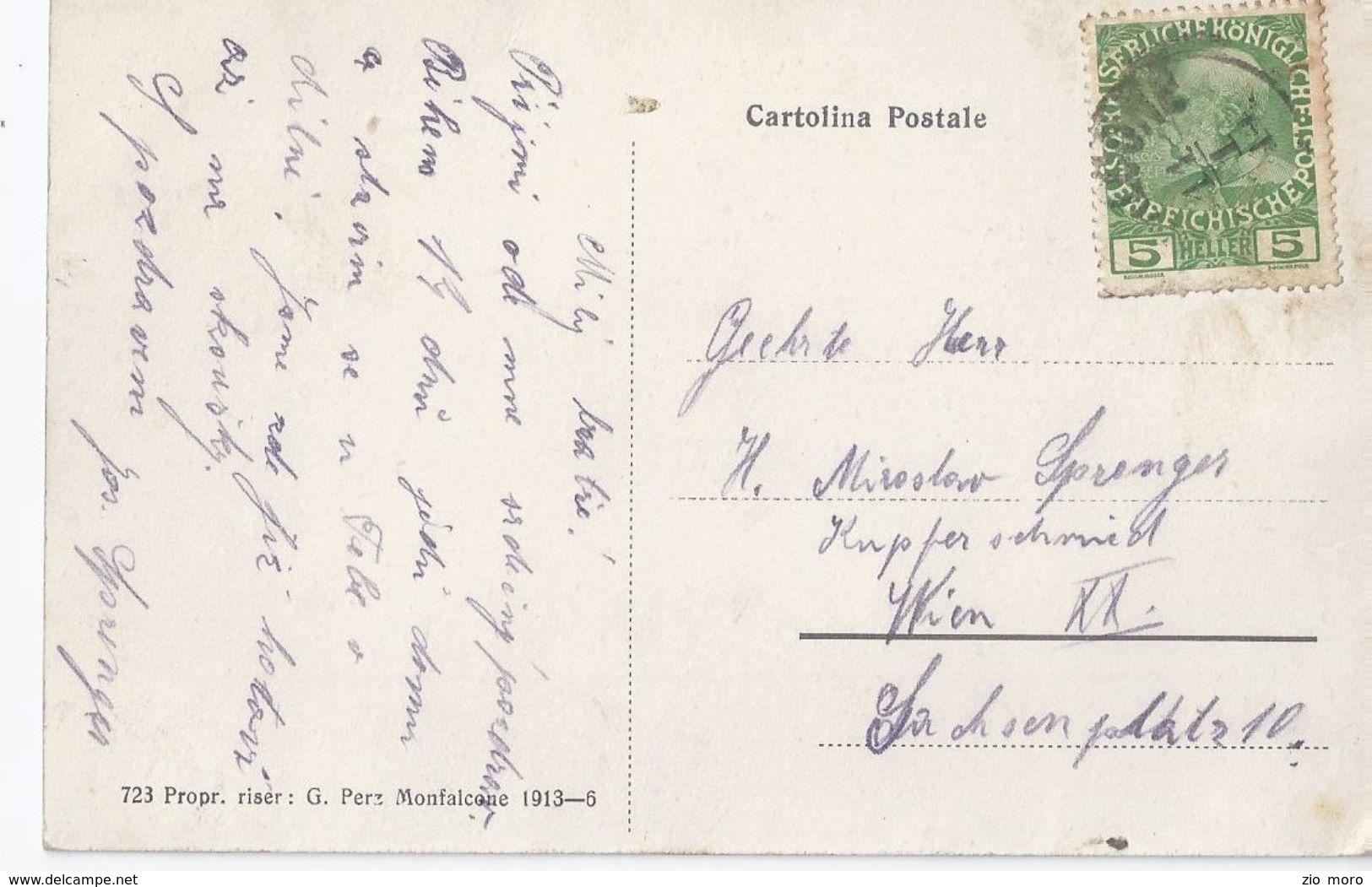 MONFALCONE  Gorizia 1914 Farmacia Wassermann E Via Terme - Animata Bella ! - Other & Unclassified