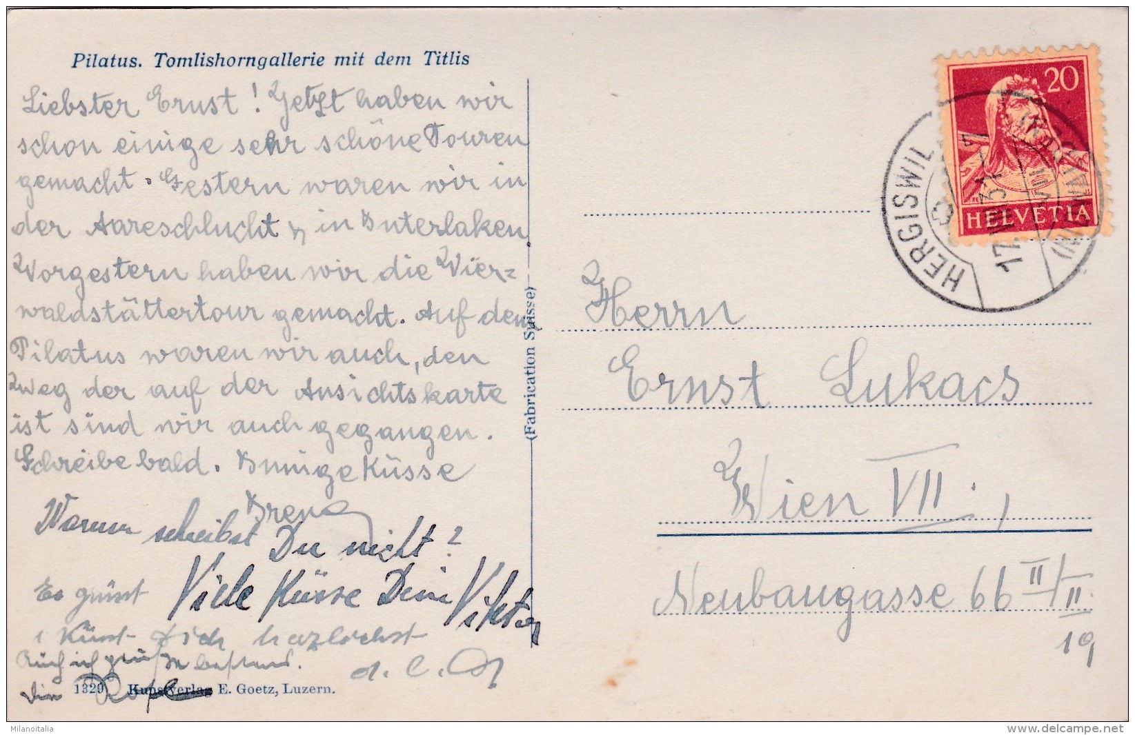 Pilatus - Tomlishorngallerie Mit Dem Titlis * 17. 8. 1931 - Other & Unclassified