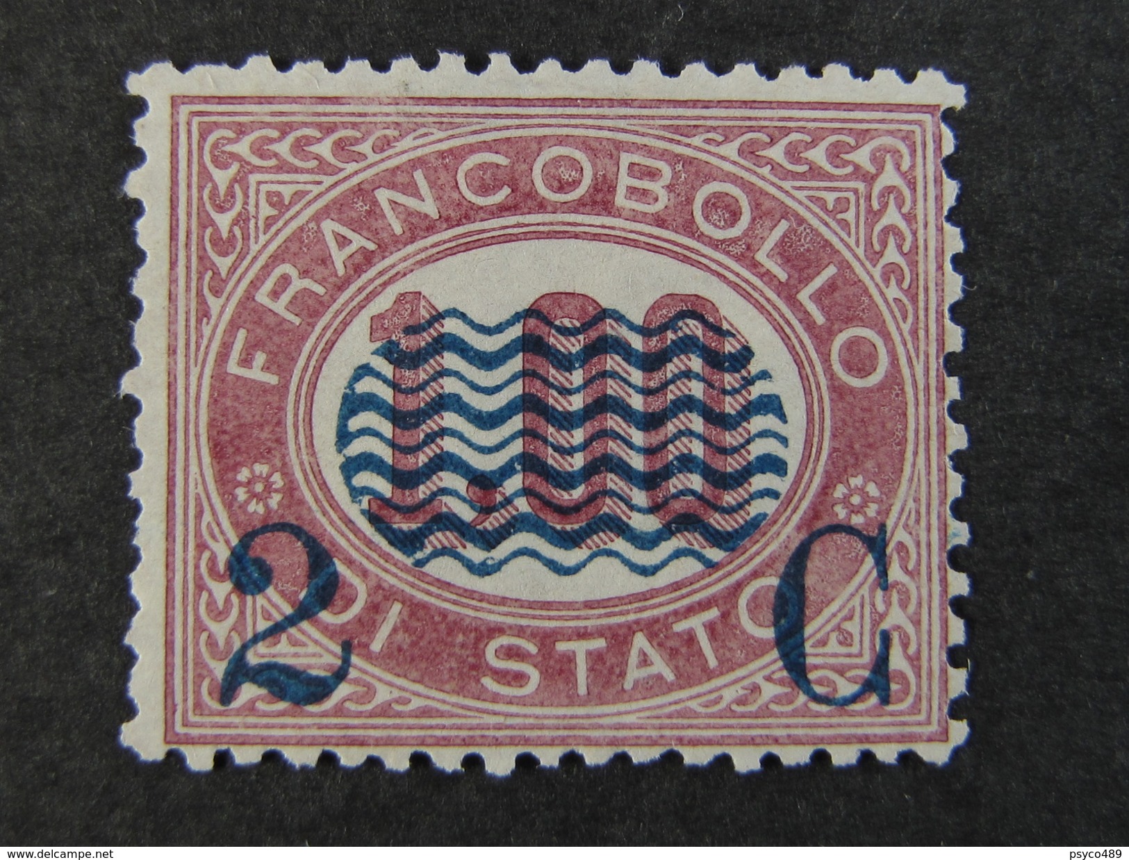 ITALIA Regno-1878- "Ondine" C. 2 Su 1,00 S.G. (descrizione) - Nuovi