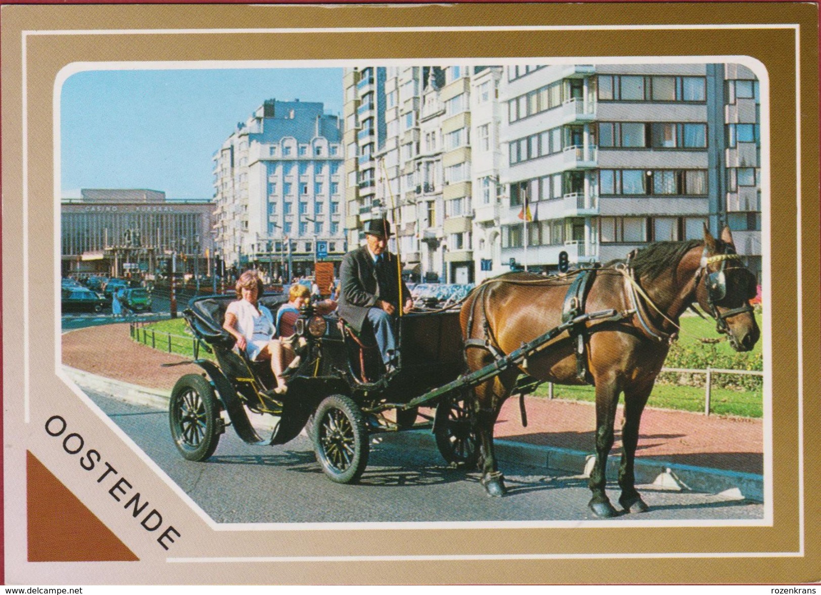 Grote Kaart Grand Format Oostende Groeten Uit Horse Paard Cheval Pferd ANIMAL Dier - Oostende