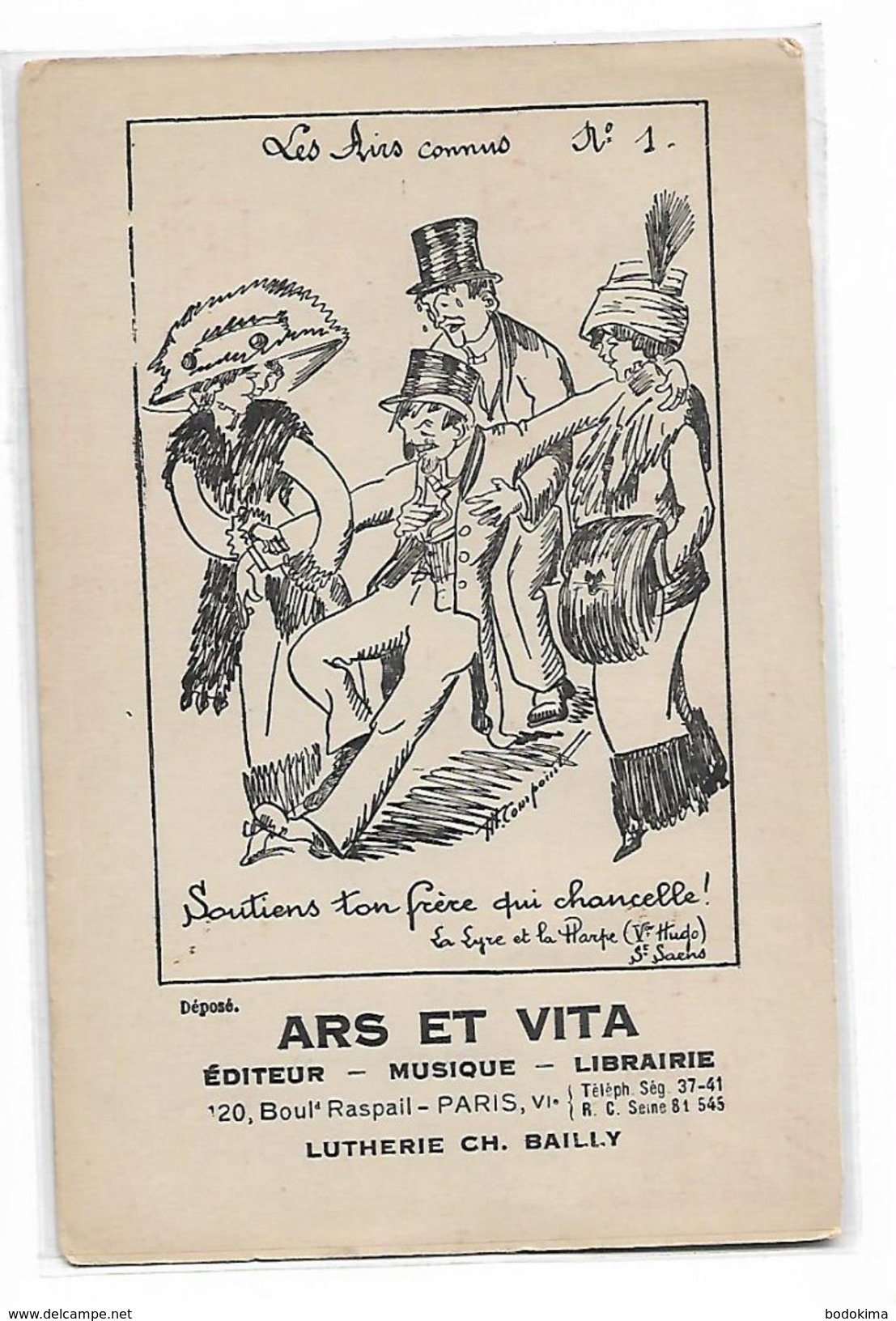 "  Ars   Et  Vita    -  Les  Airs  Connu    No  1  " - Union  Artistique  De  Le  Rive  Gauche - Advertising