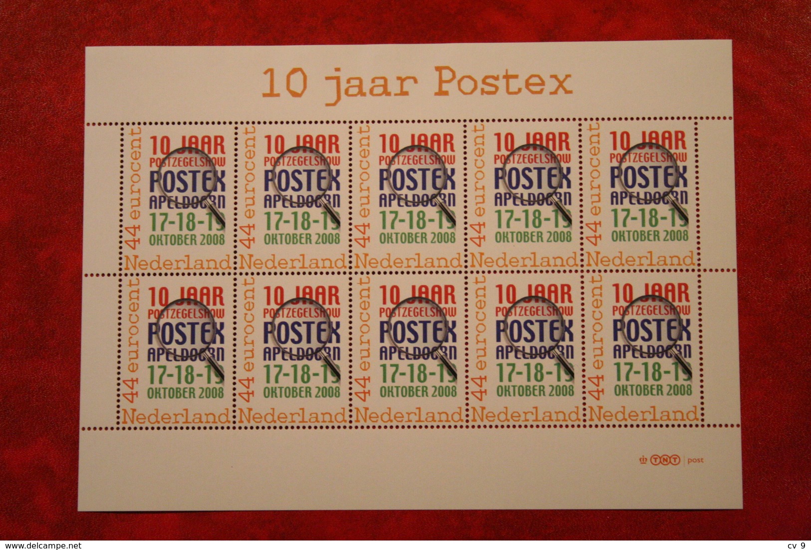 Sheet Postzegelshow 10 Jaar POSTEX 2008 POSTFRIS / MNH / ** Nederland / Netherlands - Timbres Personnalisés
