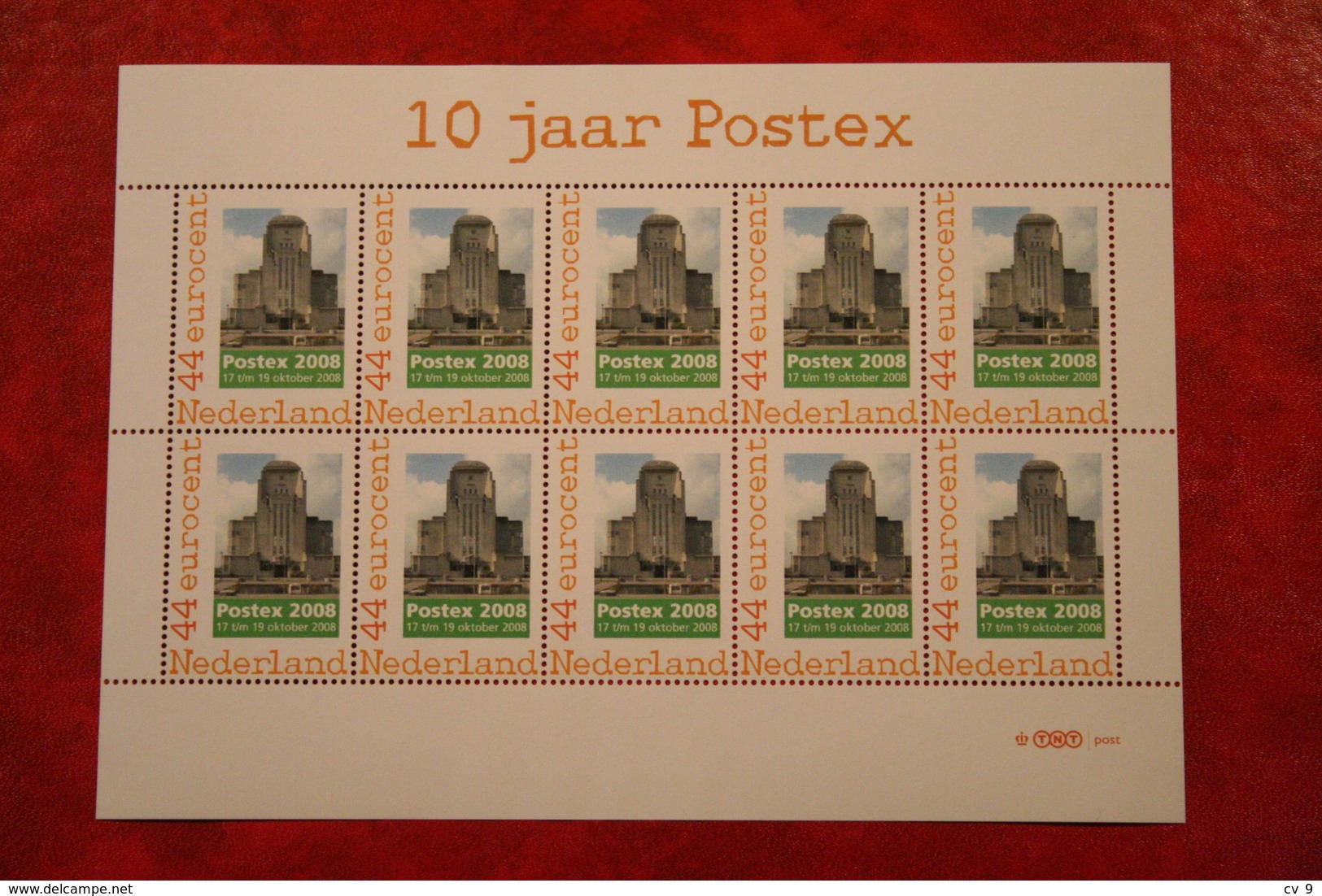 Sheet Postzegelshow 10 Jaar POSTEX 2008 Building POSTFRIS / MNH / ** Nederland / Netherlands - Timbres Personnalisés