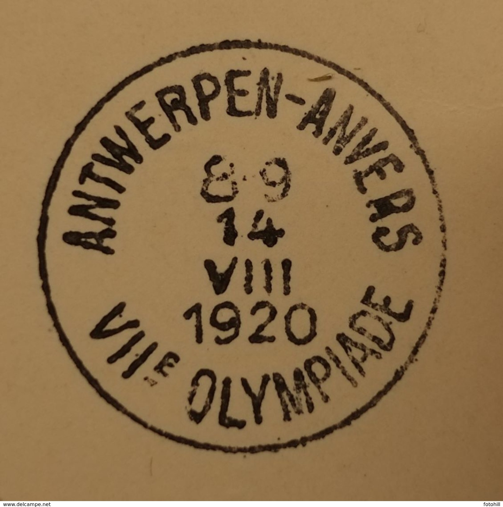 Poststempel Antwerpen+-Anvers VIIe Olympiade 1920. - Sonstige & Ohne Zuordnung