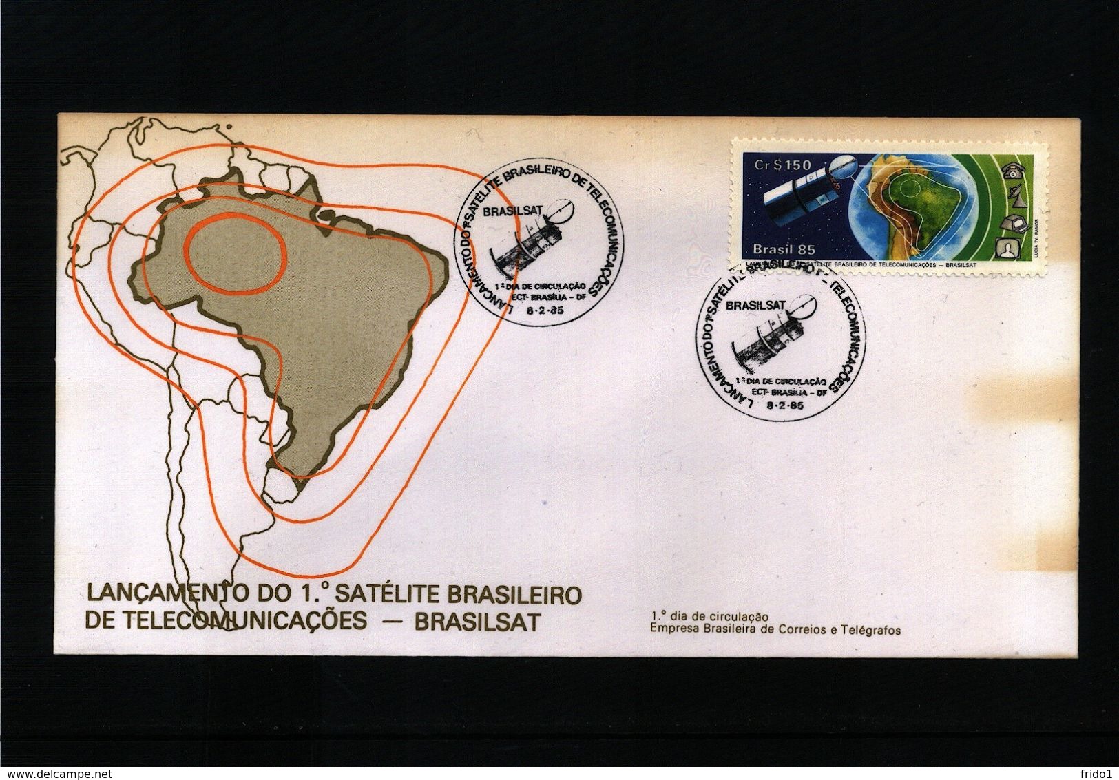 Brasil 1985 Brasilian Satellite Space / Raumfahrt Interesting Cover - Sud America