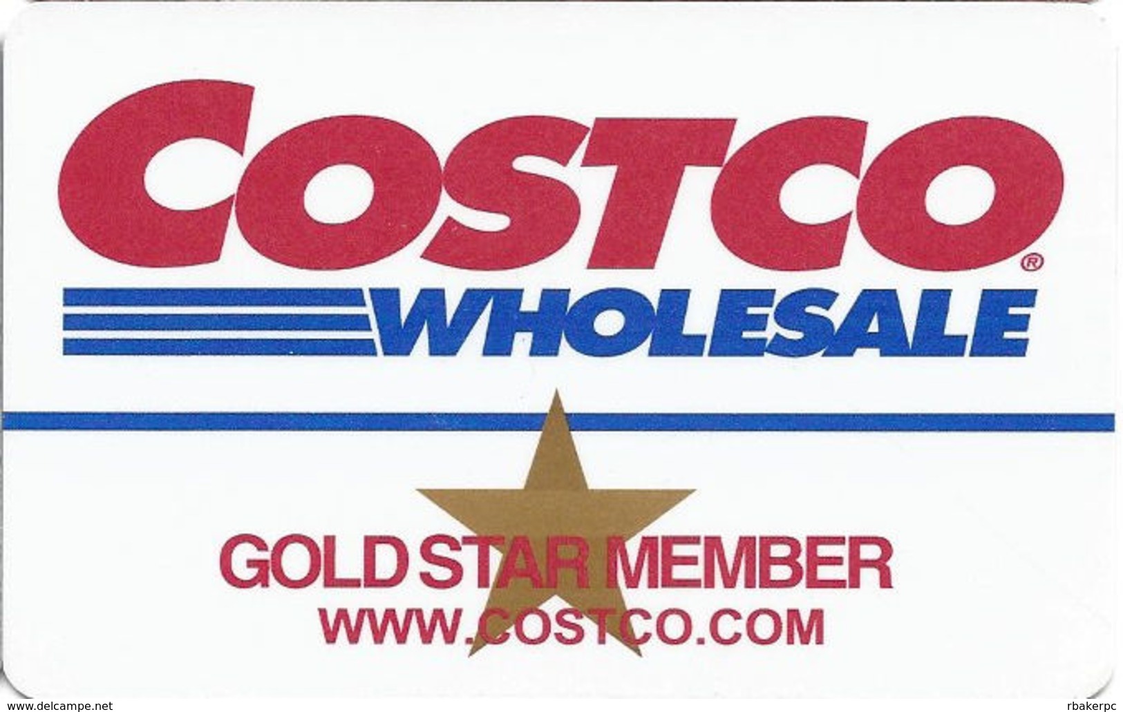 Costo Wholesale Gold Star Member - Customer Loyalty/Membership Card - Other & Unclassified