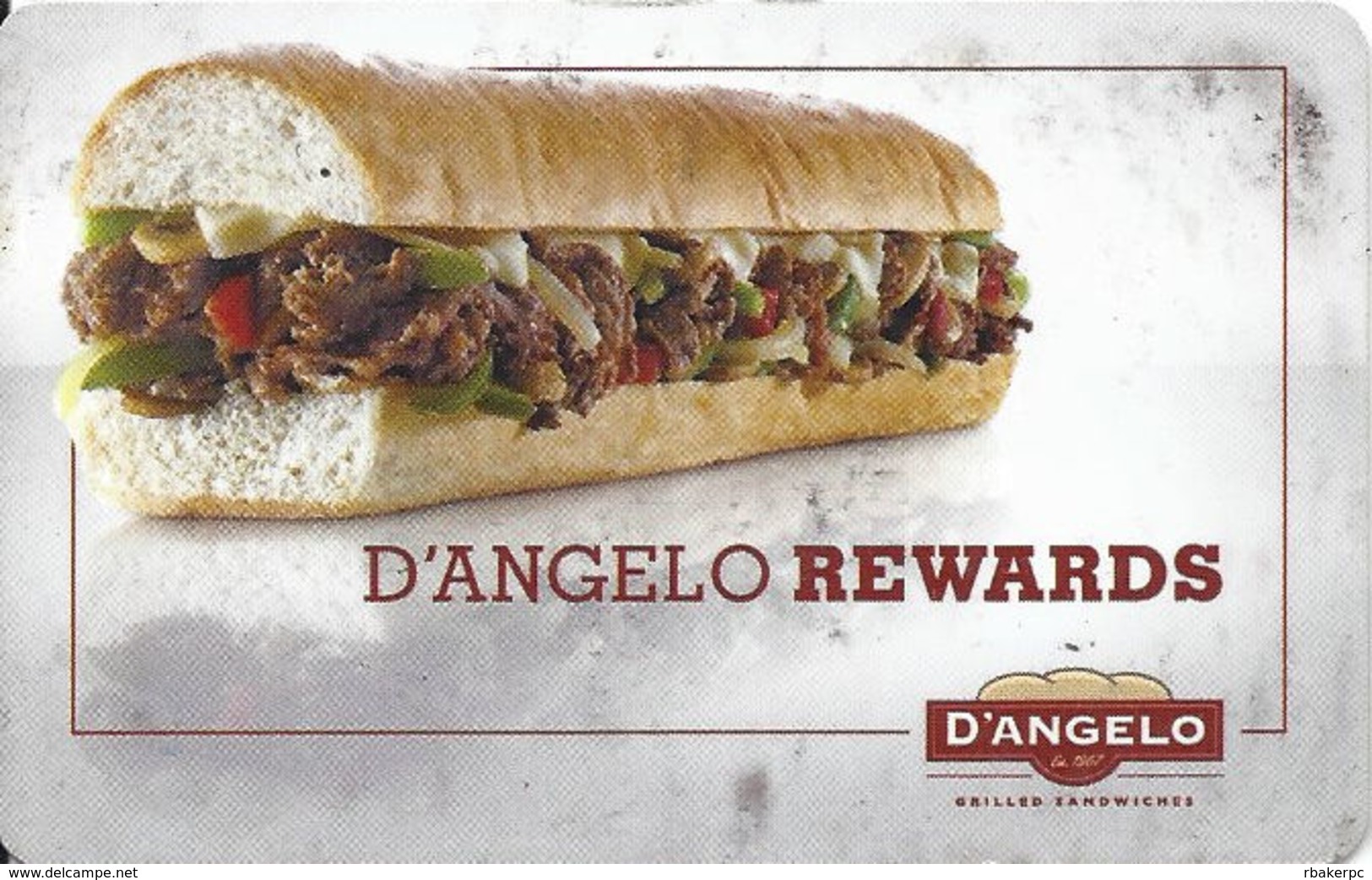 D'Angelo Rewards / Pap Gino's - Customer Loyalty/Membership Card - Other & Unclassified