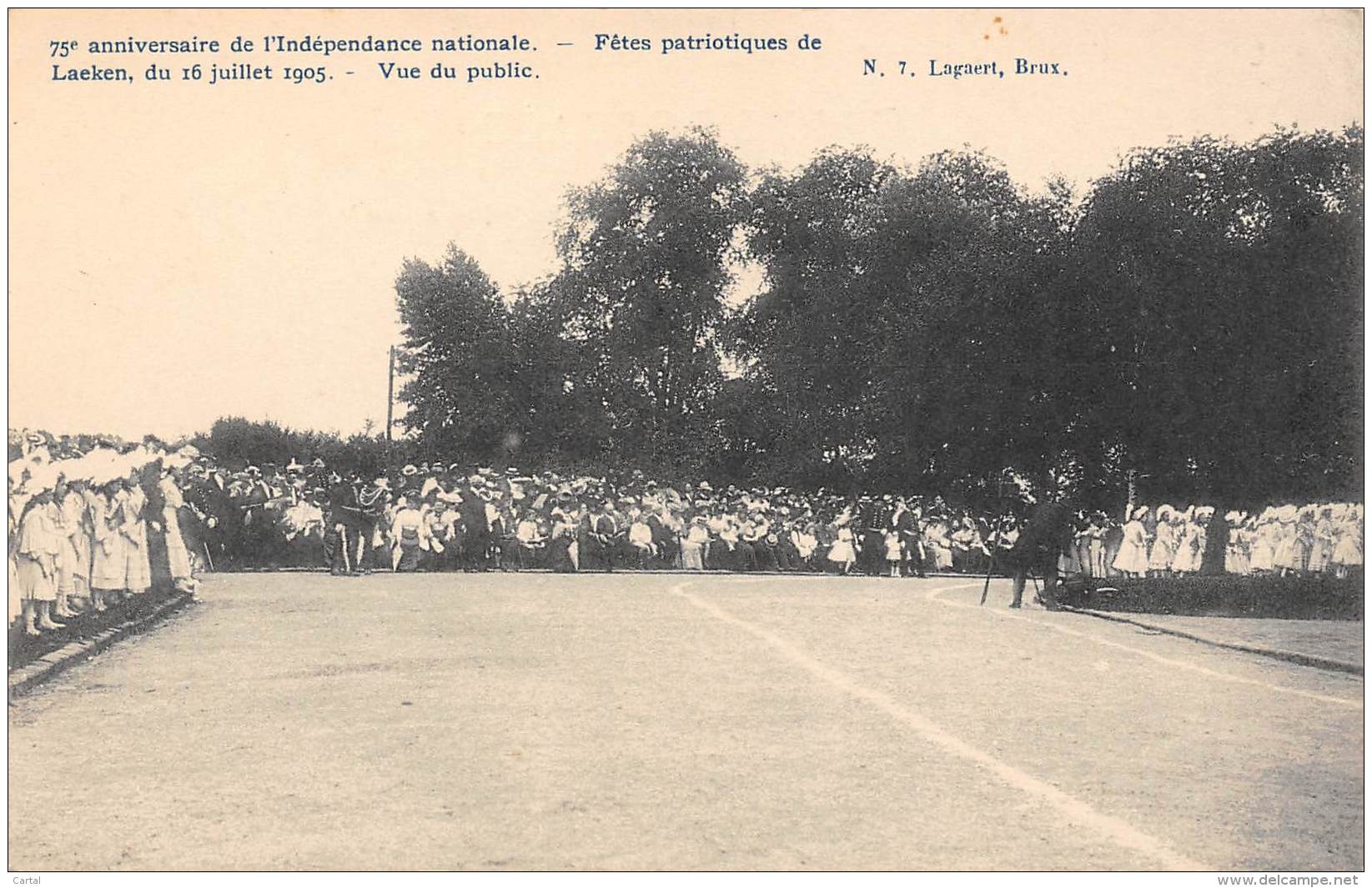 BRUXELLES - 75e Anniversaire De L'Indépandance Nationale - Fêtes Patriotiques De Laeken, Du 16 Juillet 1905 - Vue Public - Feesten En Evenementen