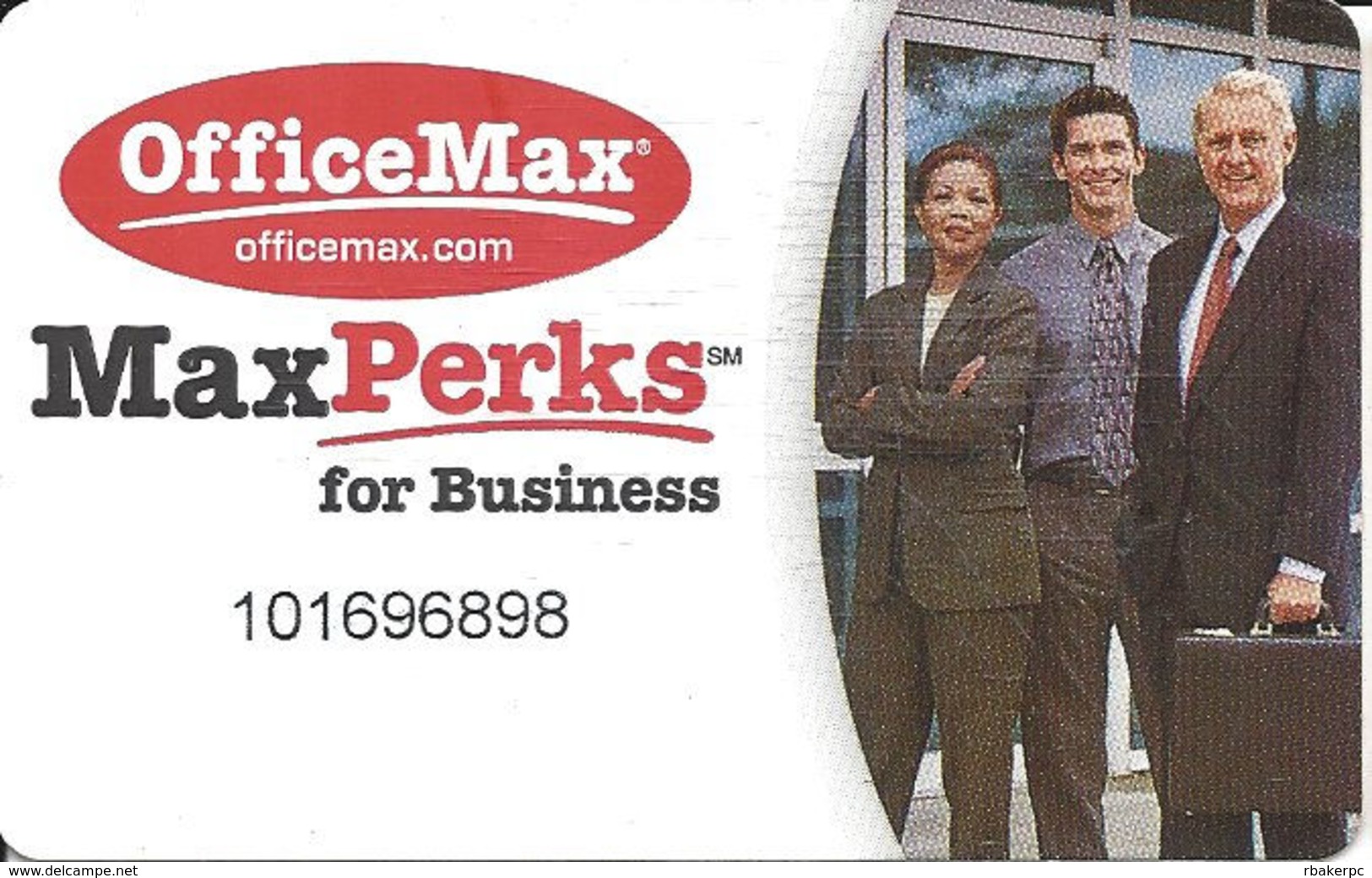 OfficeMax - MaxPerks For Business - Laminated Paper Customer Loyalty/Membership Card - Other & Unclassified