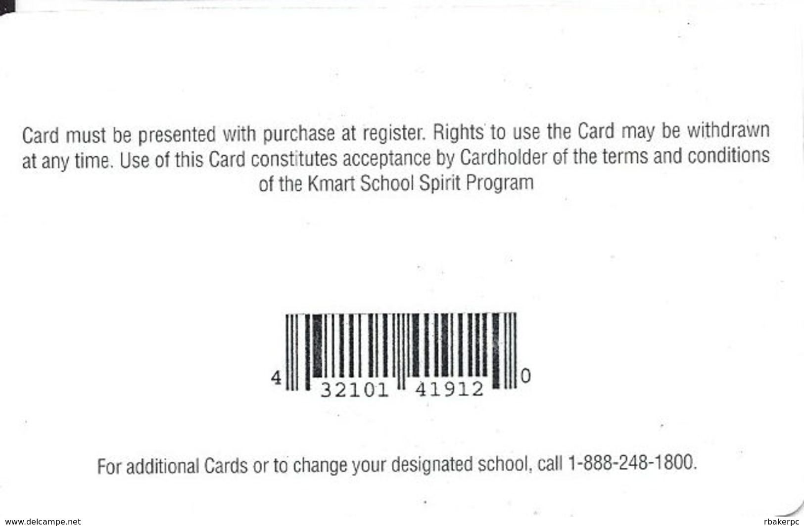 Kmart School Spirit - Laminated Paper Card - Other & Unclassified