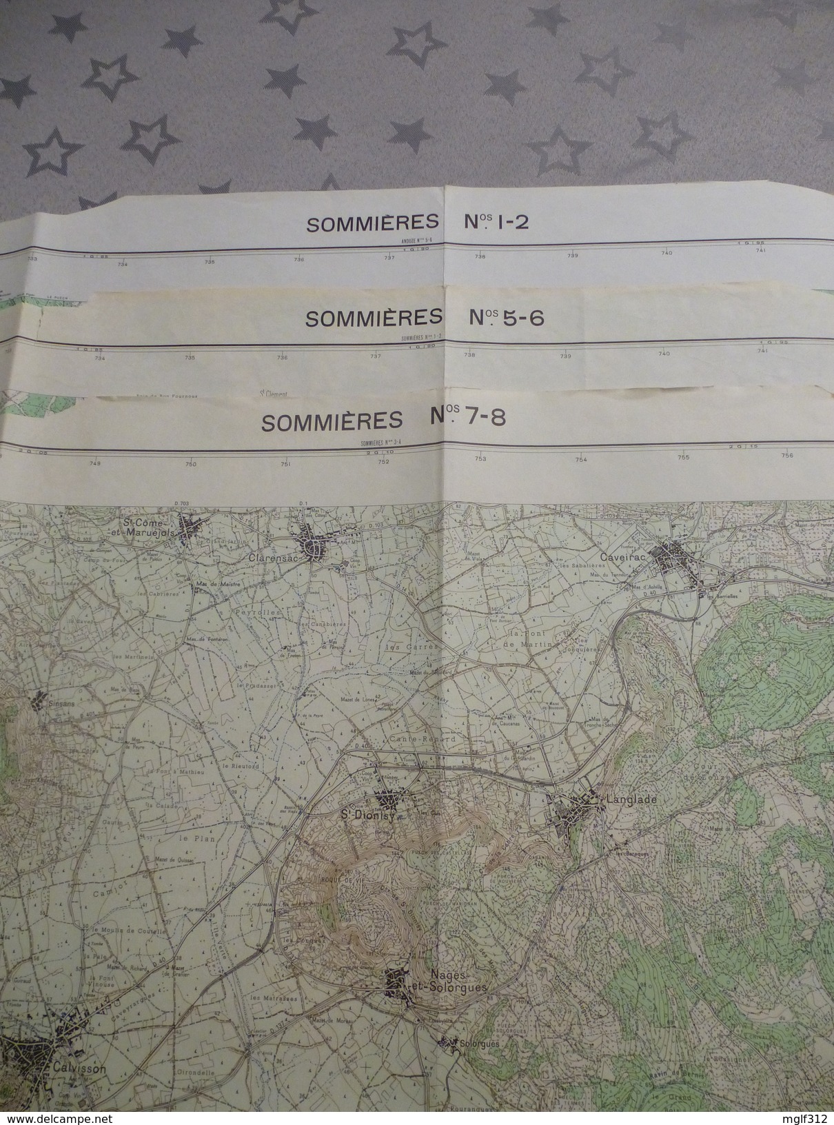 SOMMIERES (30) LOT De  3 CARTES  IGN Au 1/25000 - Détails Voir Les Scans - Topographical Maps