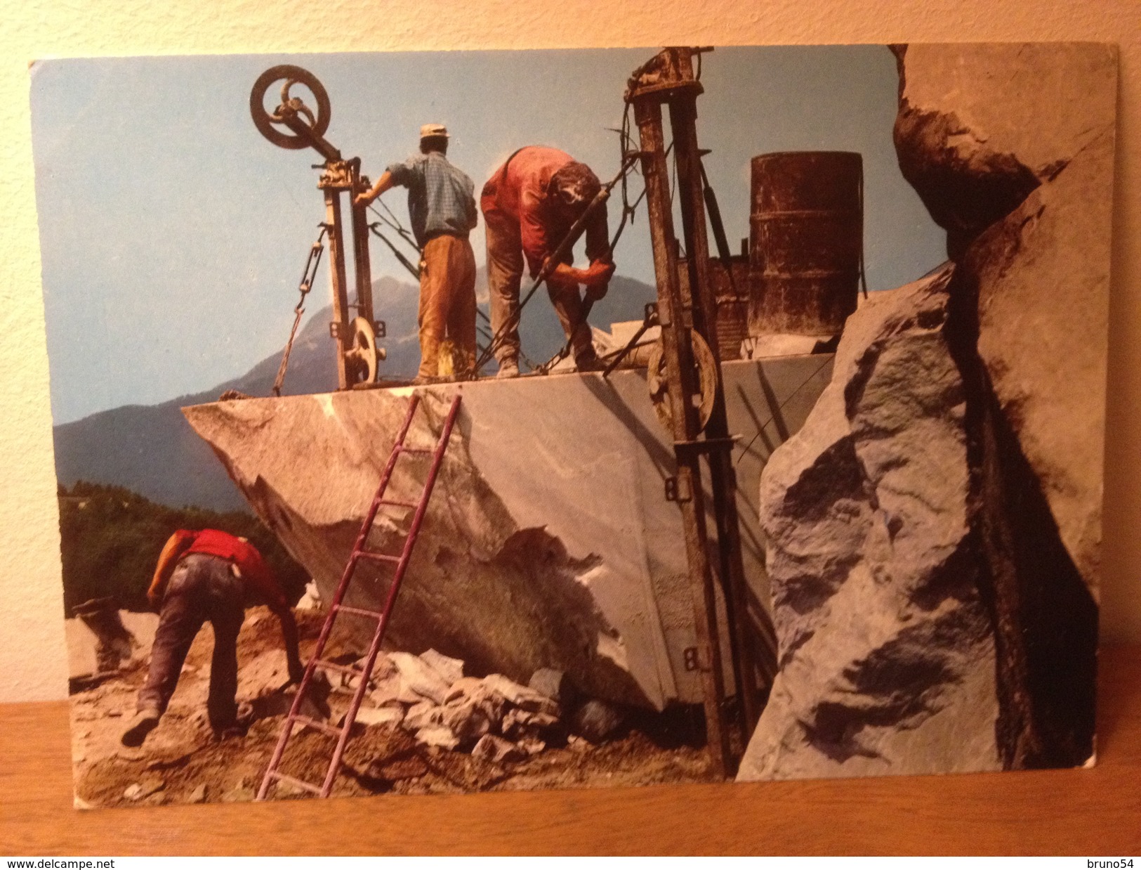 Cartolina Carrara Cave Di Marmo Tagkio Con Filo Elicoidale - Carrara