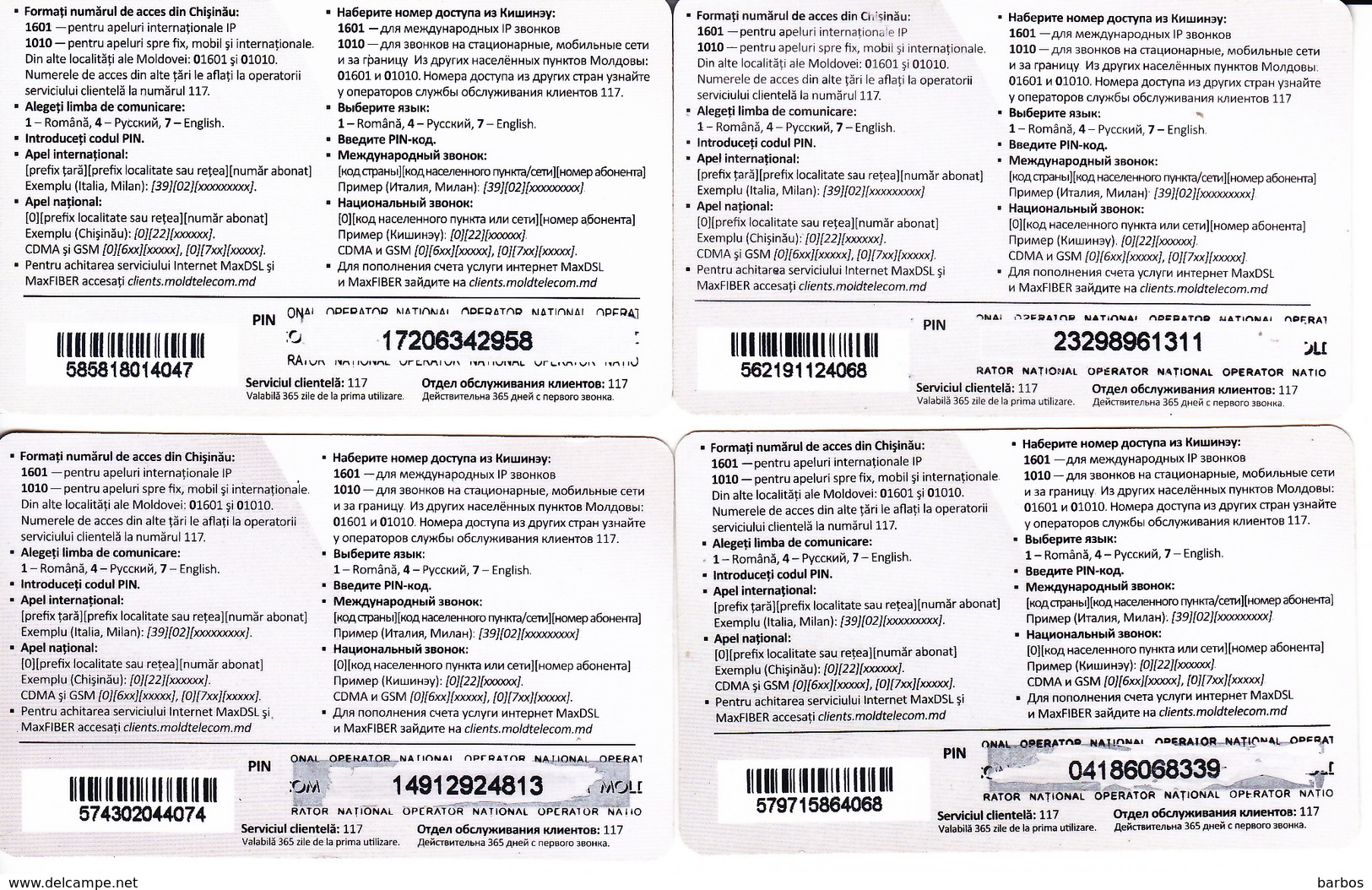 Moldova   Moldavie  , Prepaid Phonecards - Moldtelecom - Tete-a-tete , Set Glossy Paper , Used - Moldavie