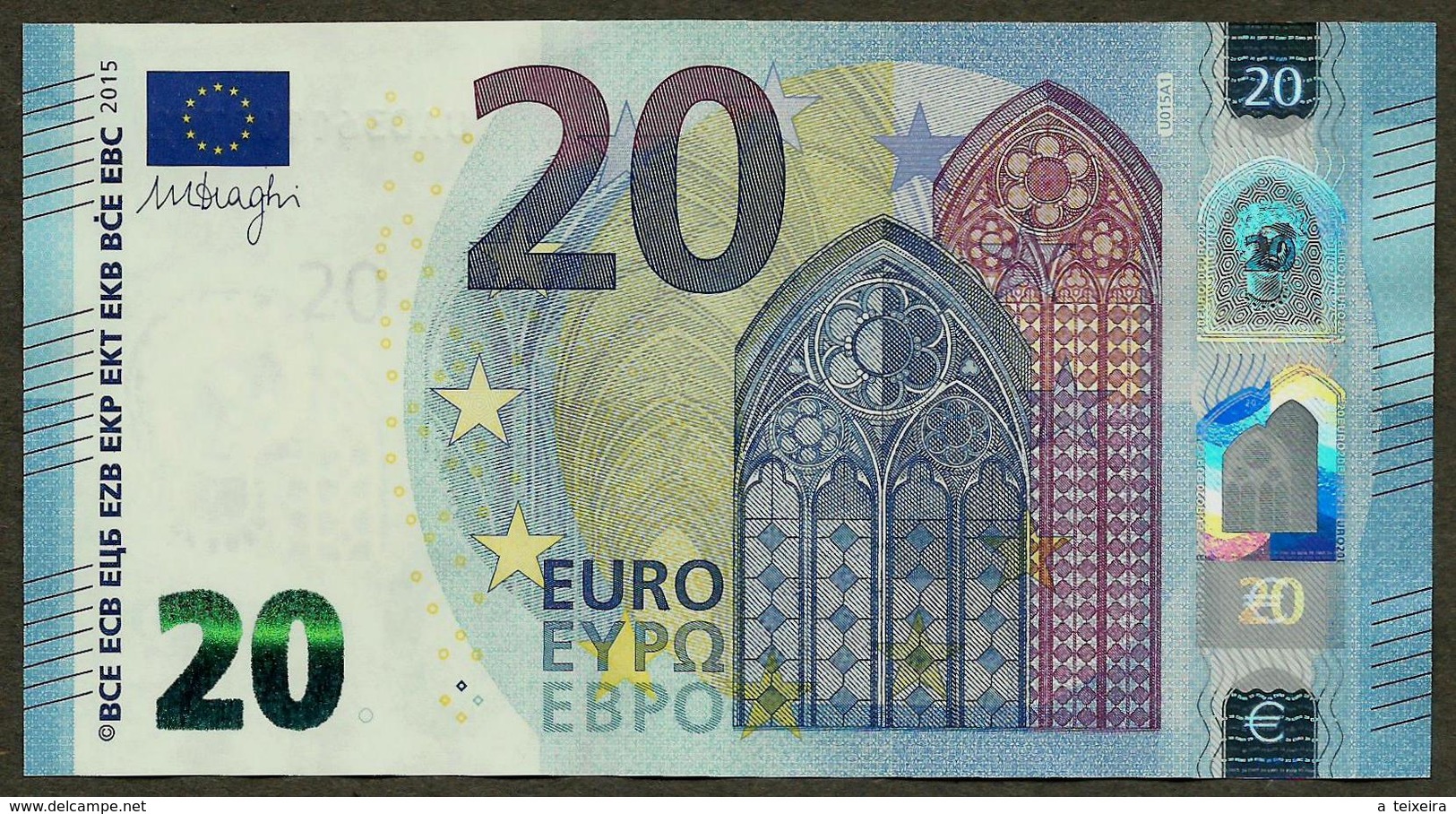 France - 20 Euro - U015 A1 - UA0361100XXX - Draghi - UNC - 20 Euro